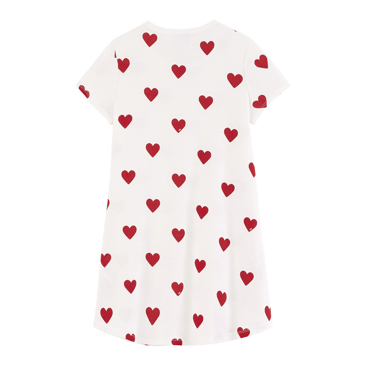 Camisa de dormir de mangas curtas estampado coração, PETIT BATEAU