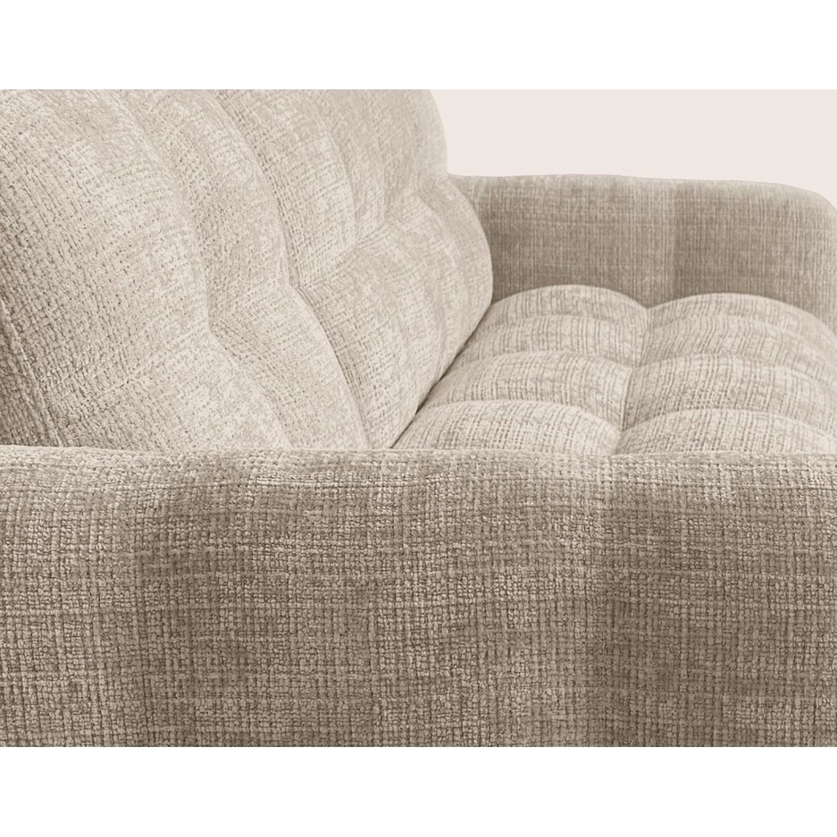 Canapé d'angle convertible velours texturé, OCTAVE beige, BEST MOBILIER