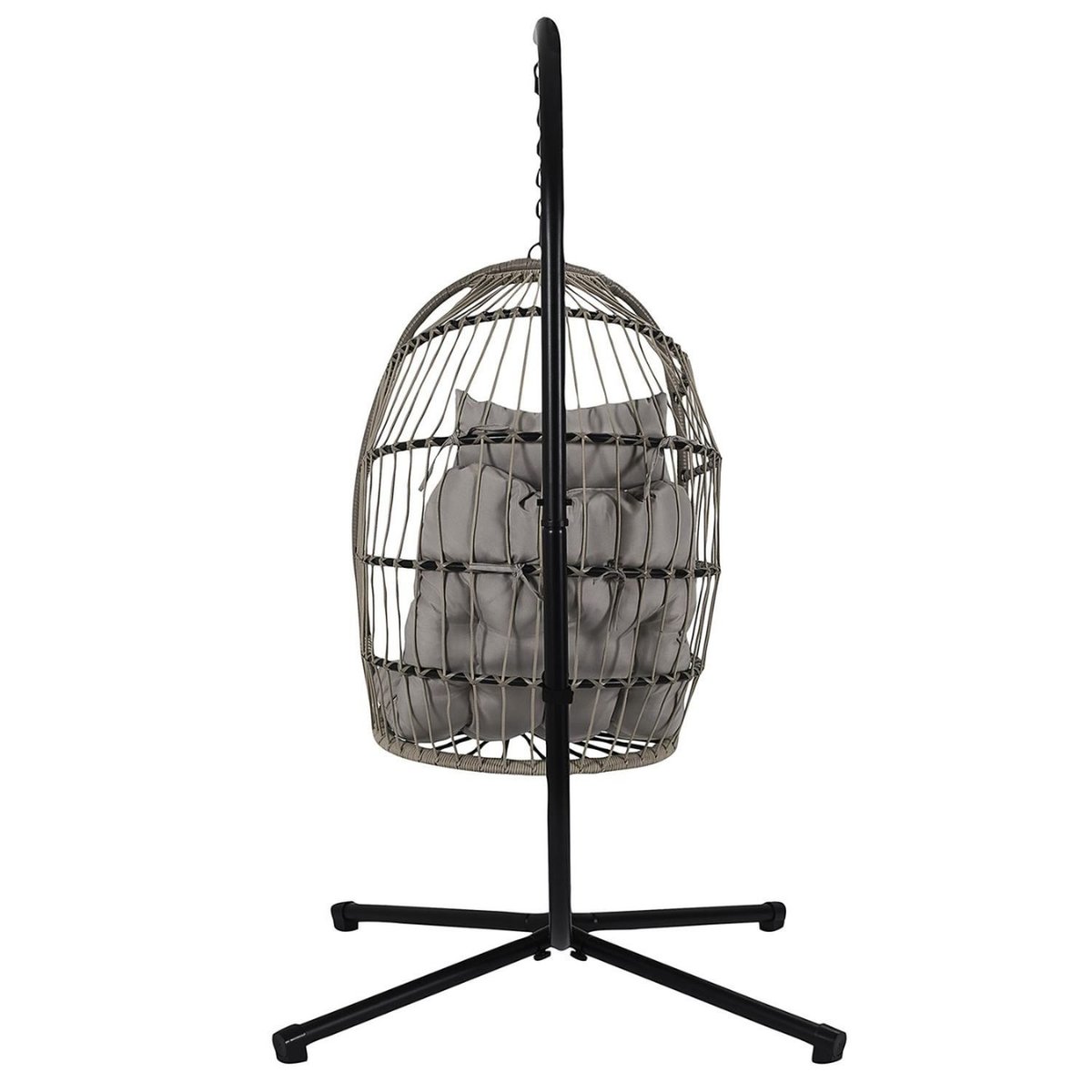 Fauteuil suspendu HANOI gris foncé, THE HOME DECO FACTORY