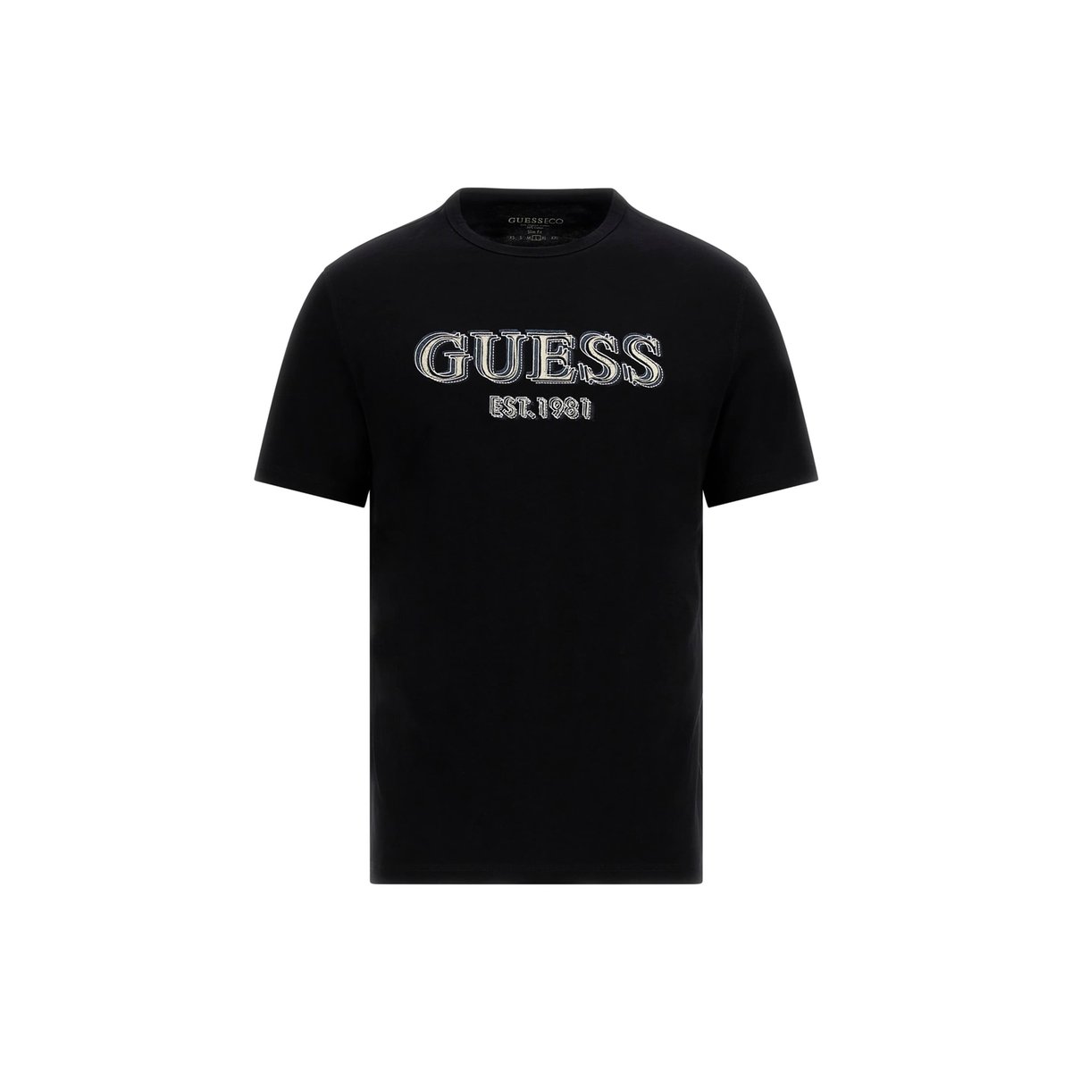 T-Shirt Logo Frontal noir, GUESS