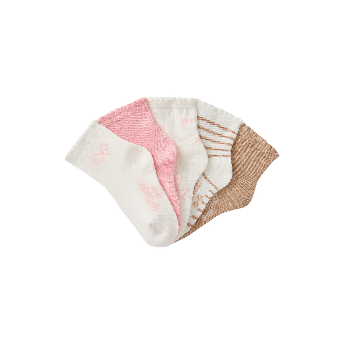 Lot de 5 chaussettes écru, VERTBAUDET