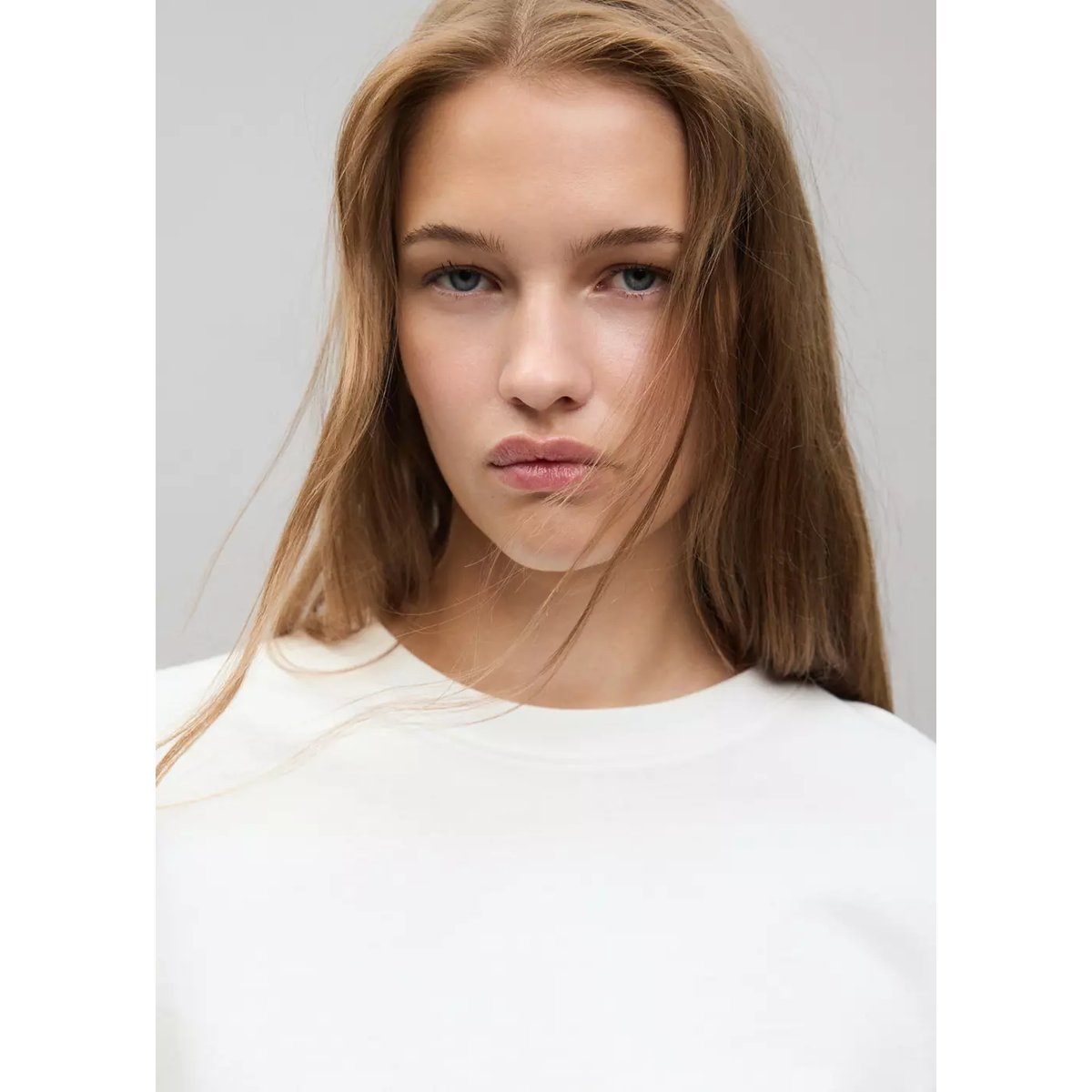 T-shirt jaspé blanc cassé, MANGO TEEN