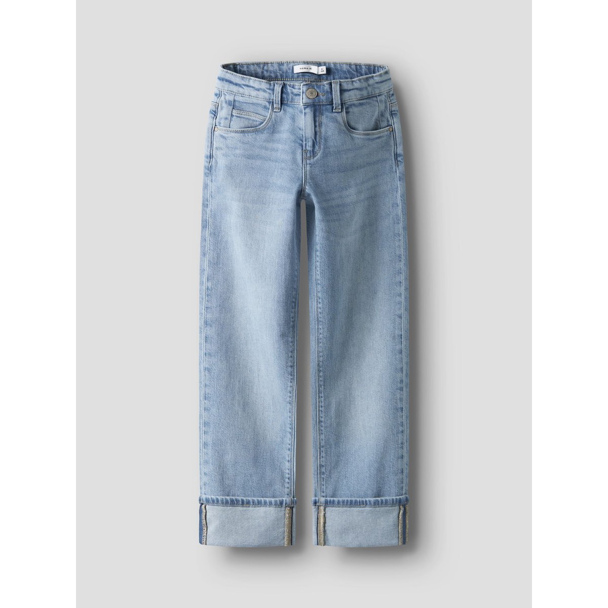 Jean droit, large bleu denim clair, NAME IT