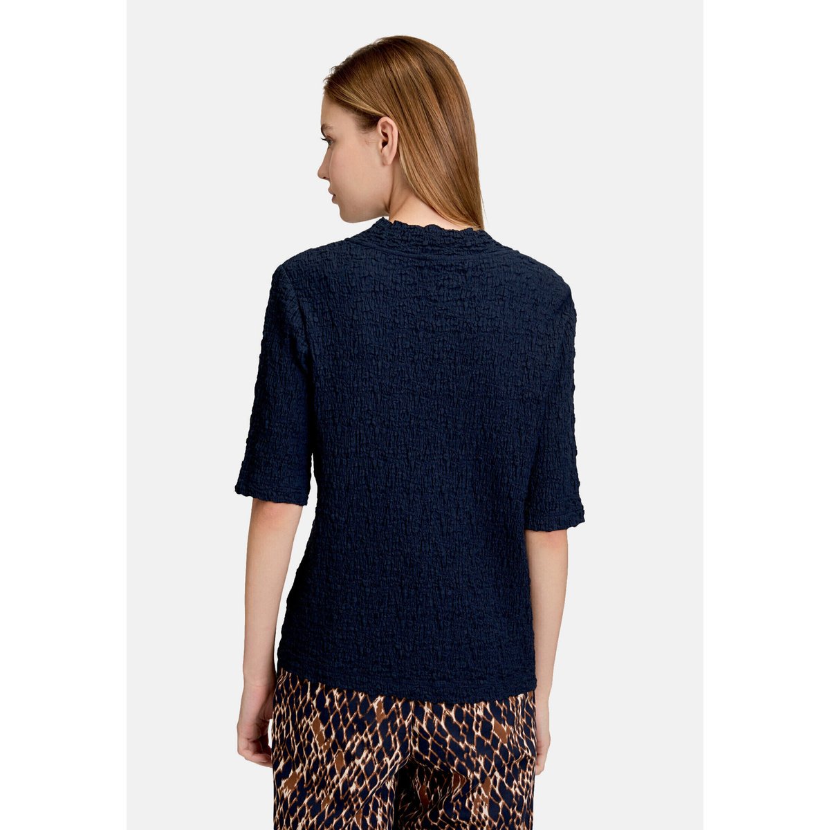 T-Shirt avec structure à col droit dark sky, BETTY BARCLAY