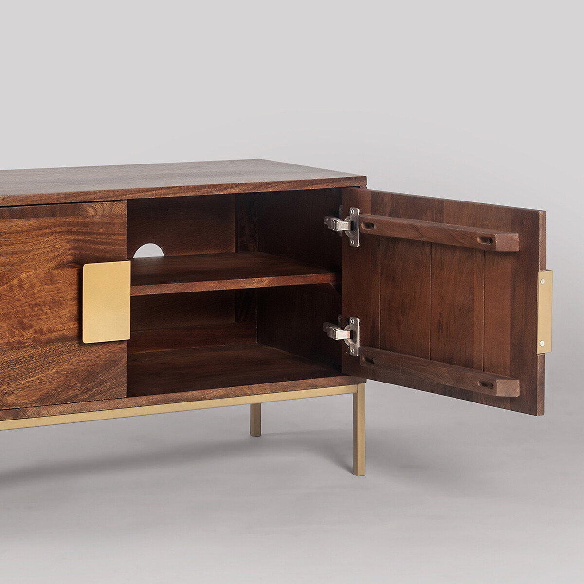 Banner Mango Wood 2 Door Media Unit natural wood, SWOON