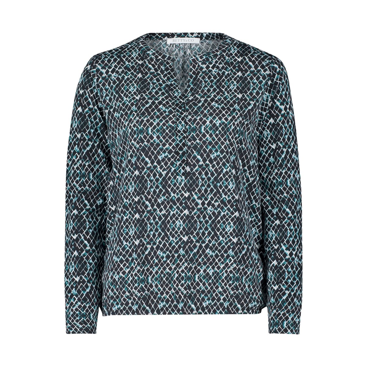 Haut casual à patte de fermeture invisible mint/black, BETTY & CO