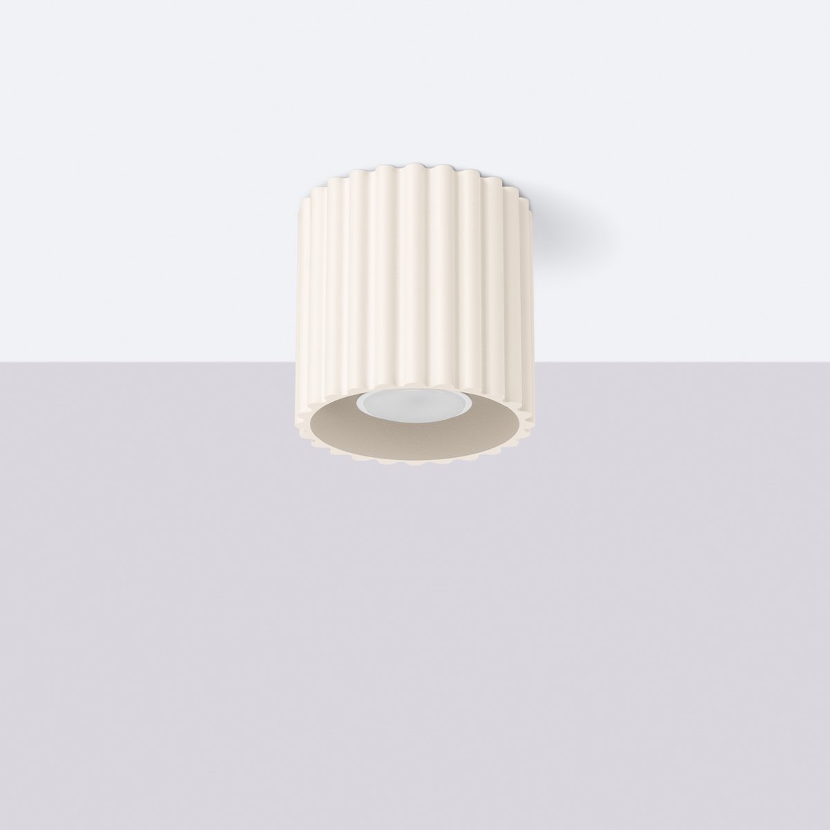 Plafonnier Aluminium Beige GU10 1 Aura beige, EDEN