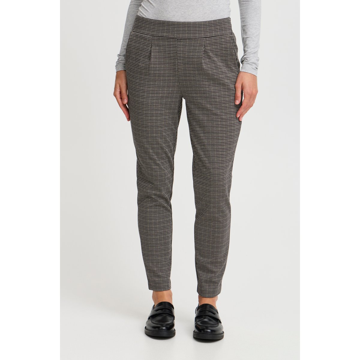 Pantalon coupe droite, longueur cheville noir black mix, B.YOUNG