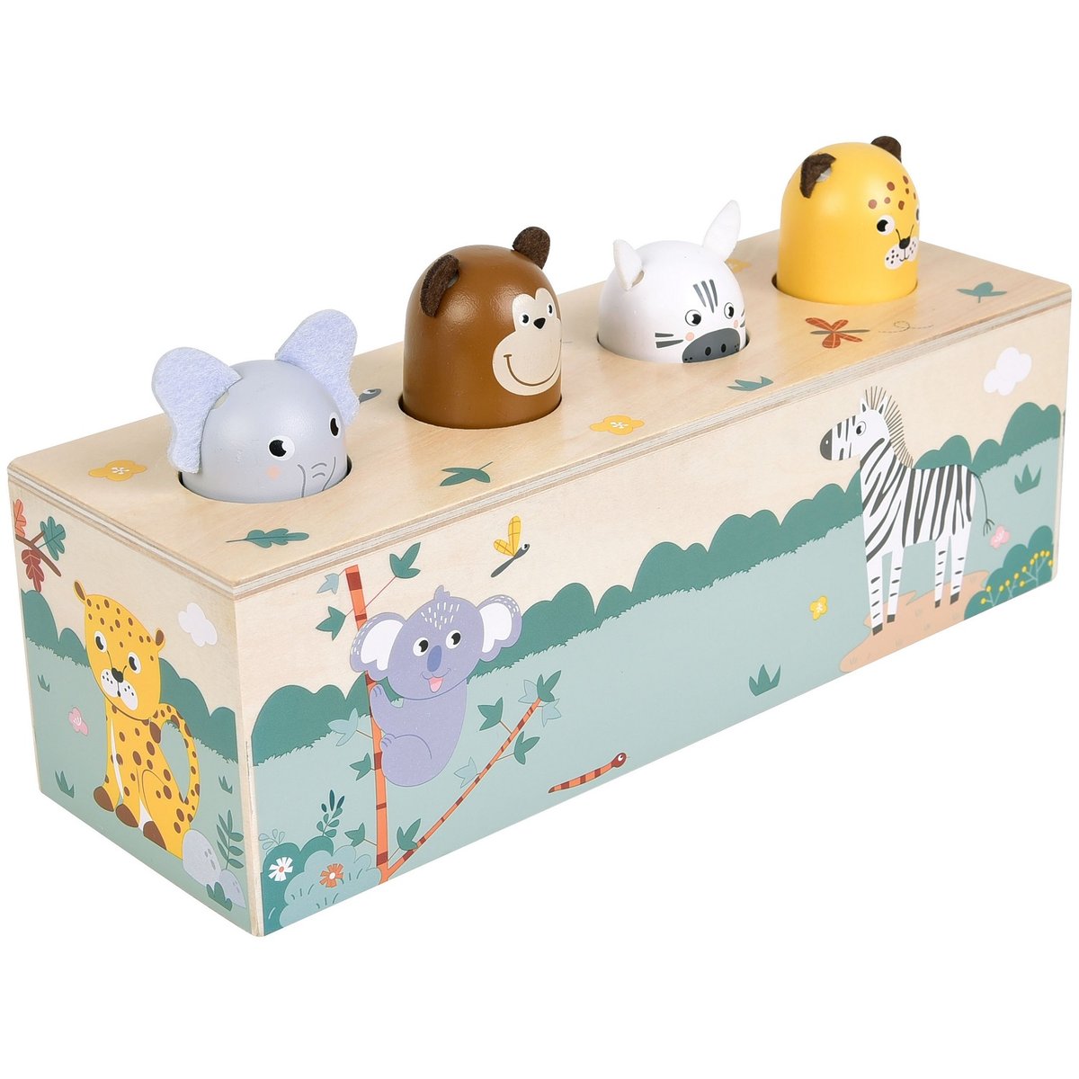 Jeu à pression avec cris des animaux Safari vert, SMALL FOOT COMPANY