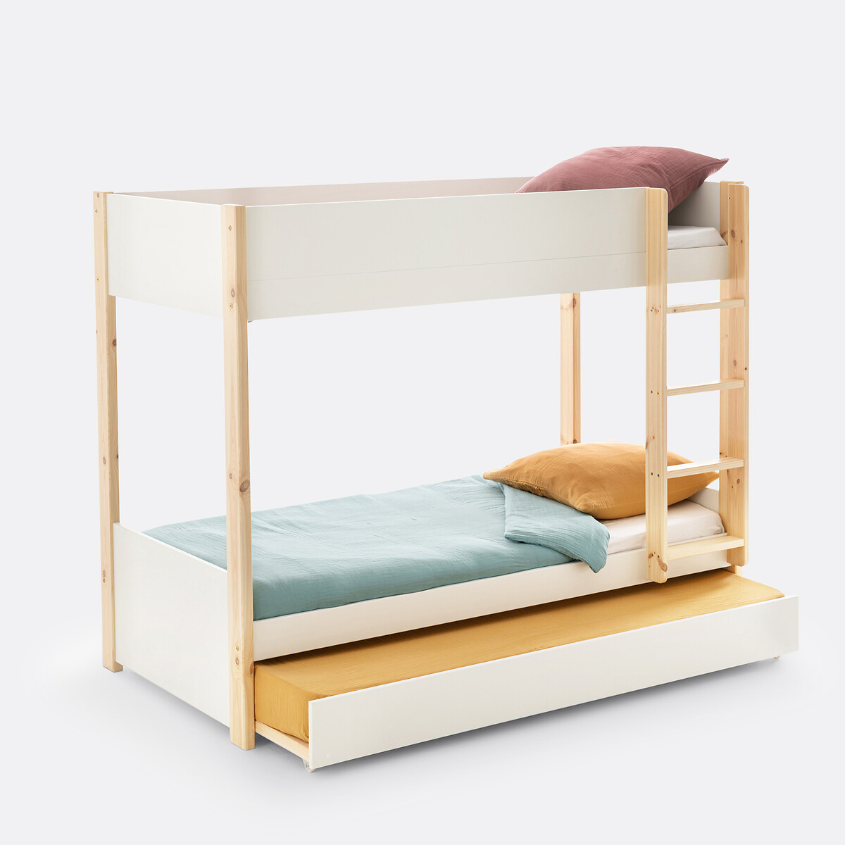 Lits superposés Mileo blanc/bois, LA REDOUTE INTERIEURS