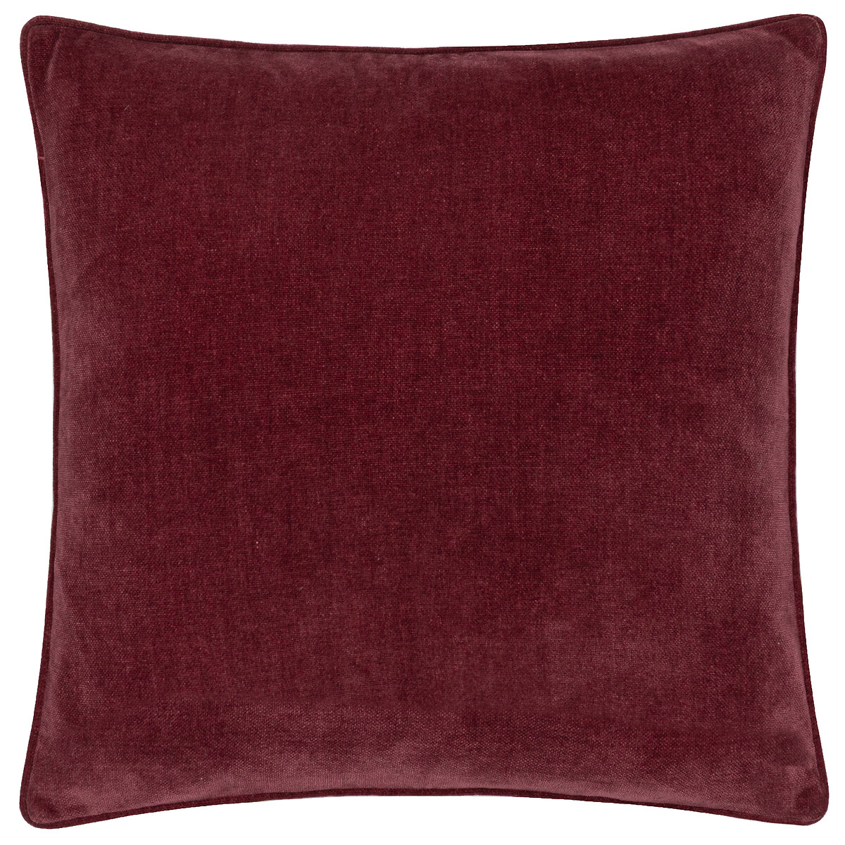 Heavy Chenille Piped Cushion beetroot, YARD
