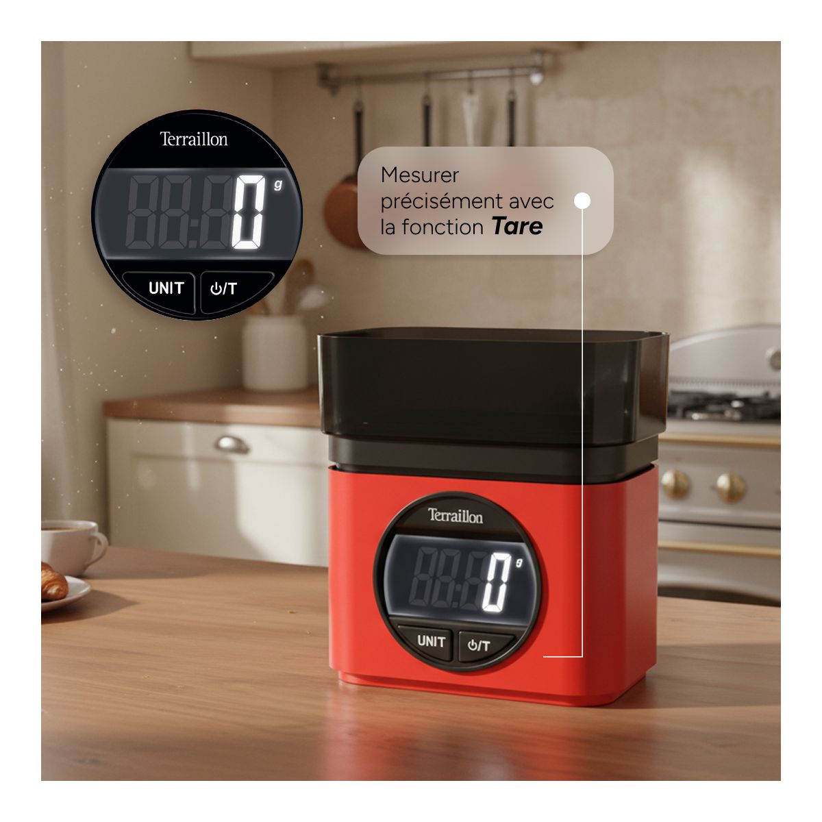 Balance de cuisine BA 22 mythic rouge couleur unique, TERRAILLON