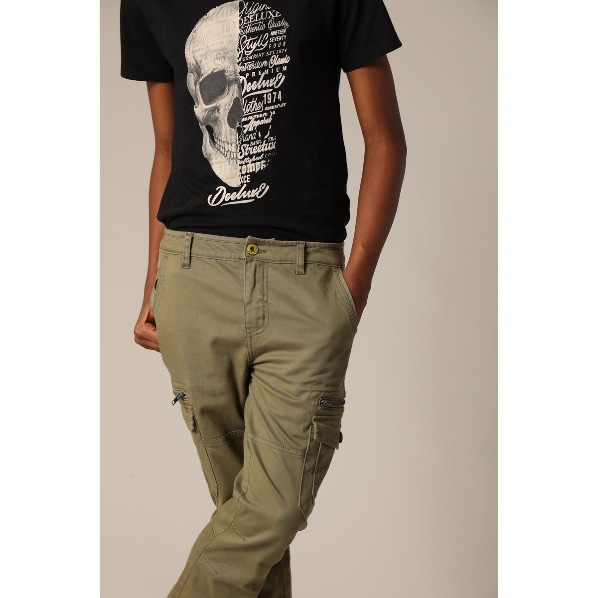 Pantalon uni casual DANAKIL light khaki, DEELUXE