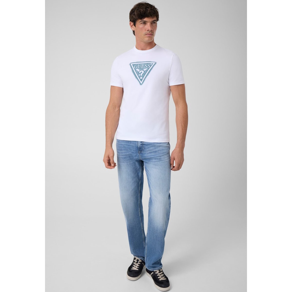 T-Shirt Avec Logo blanc, GUESS