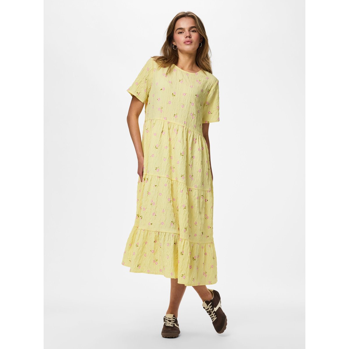 Robe Mi-Longue jaune - french vanilla1, PIECES
