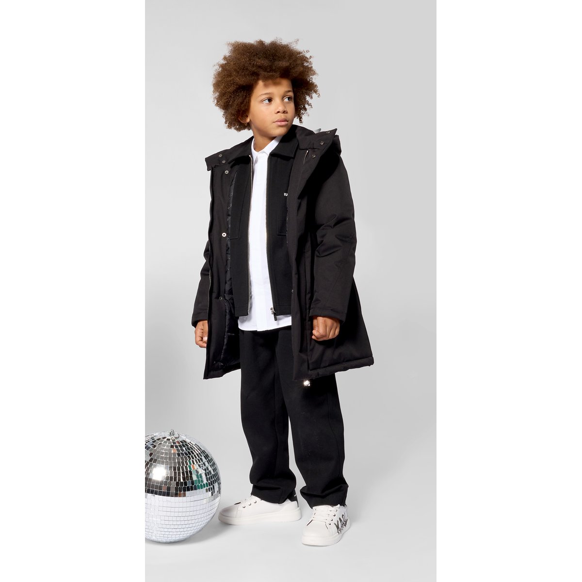 Parka à capuche black, KARL LAGERFELD KIDS