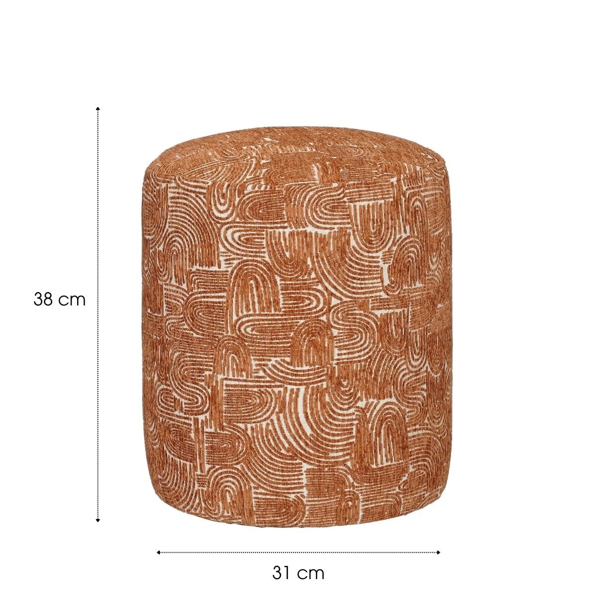 Tabouret GROOVE orange, MICA DECORATIONS