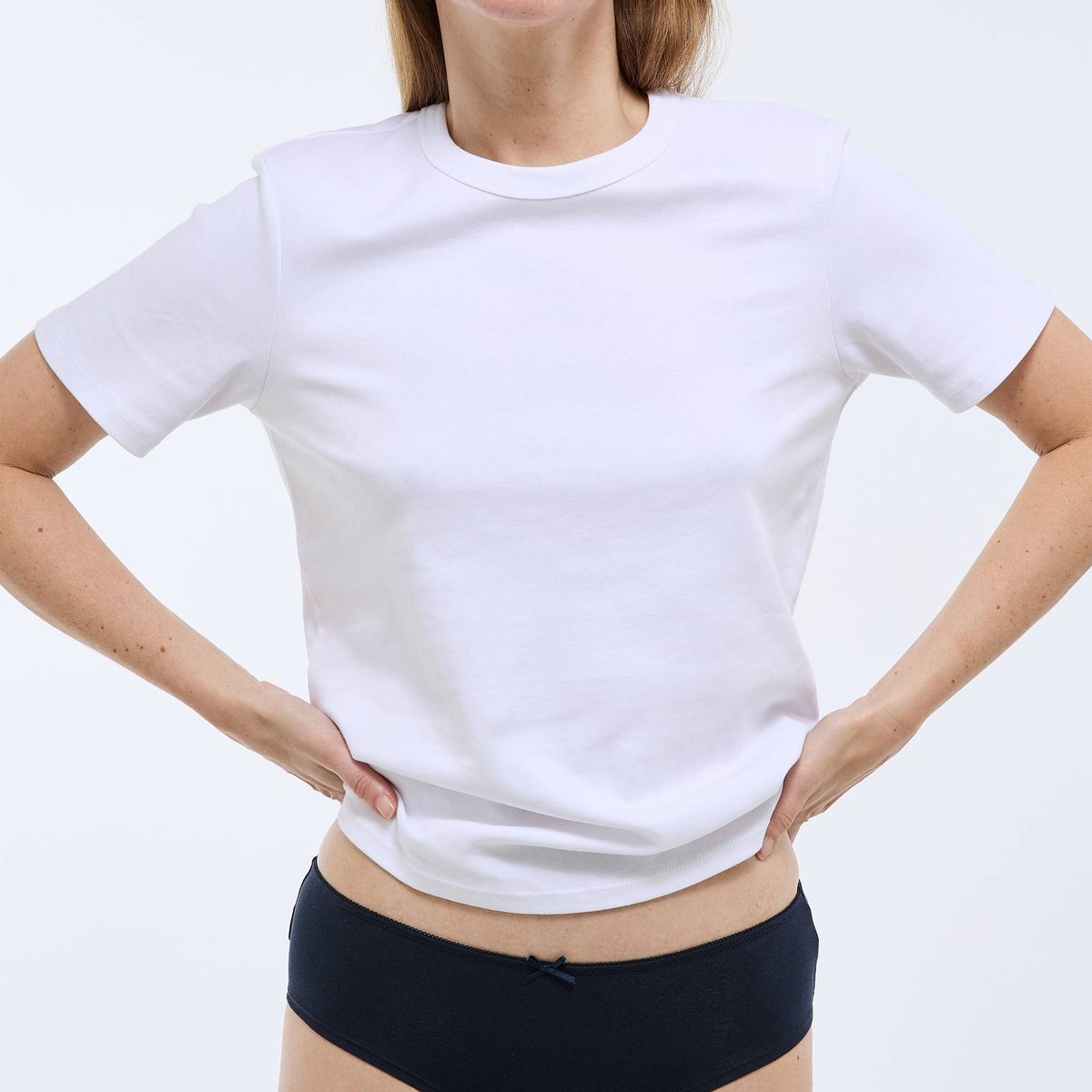 Lot de 3 shorties JOANNE en coton BIO GOTS blanc, MONOPRIX