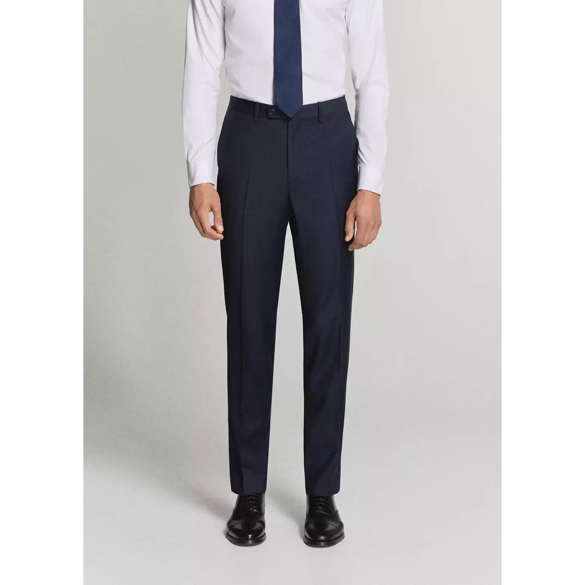 Pantalon costume Turín 100 % laine bleu marine foncé, MANGO MAN