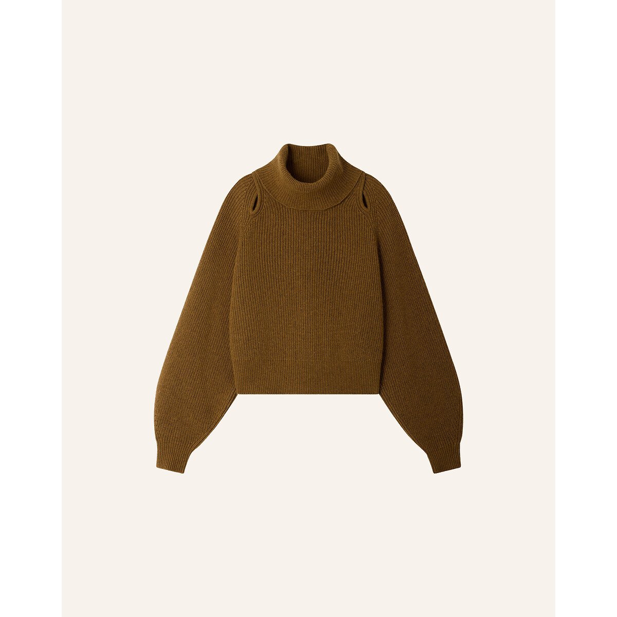 Yinga Openwork Detail Turtleneck Jumper bronze, SESSUN