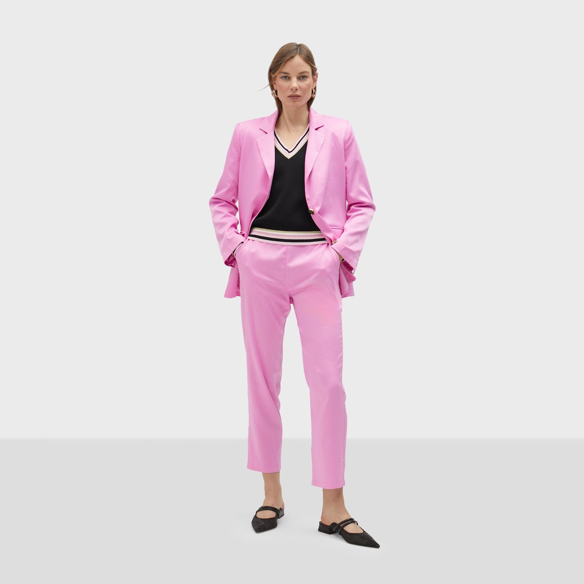 Blazer classique à boutons rose clair, LOLA CASADEMUNT