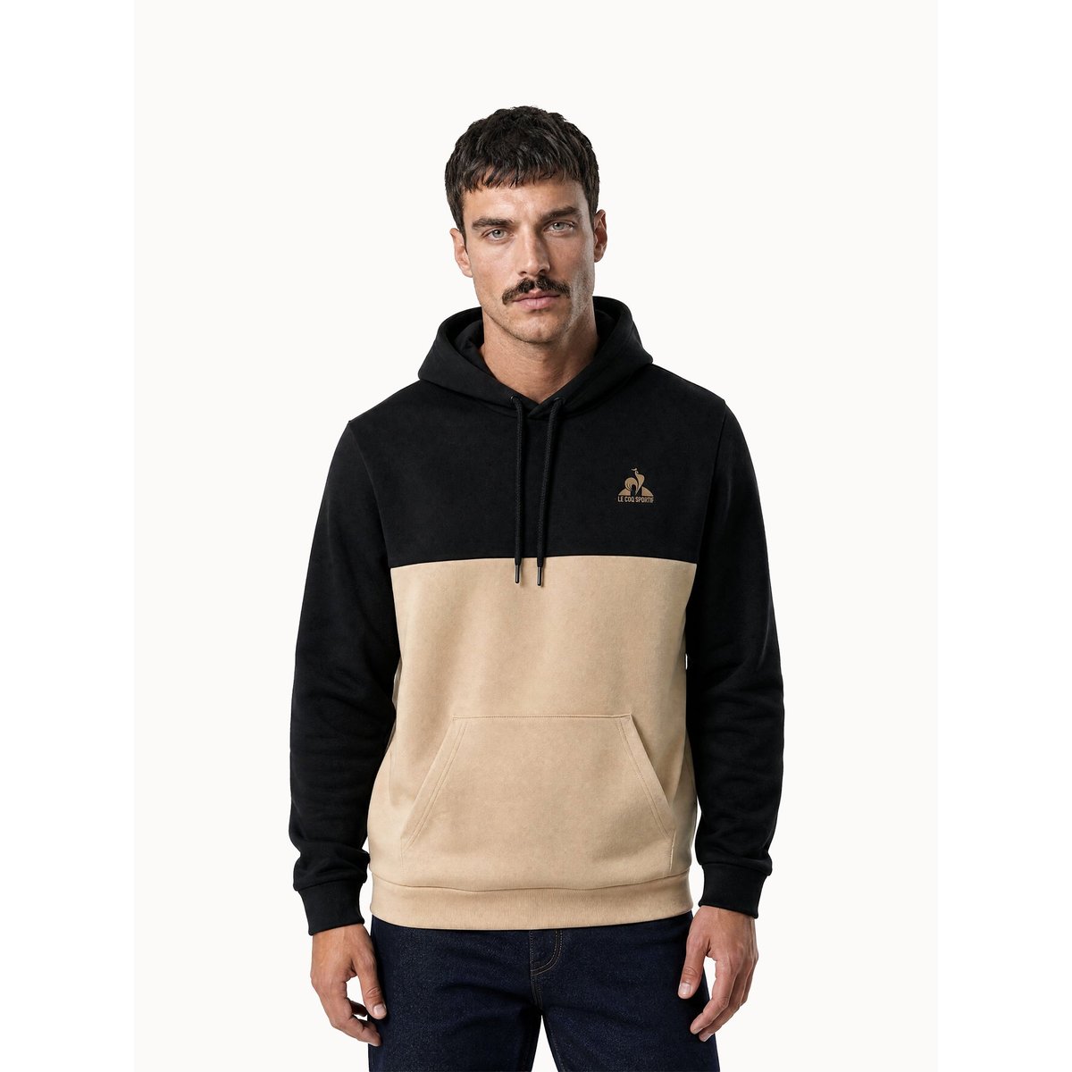 Sweat à capuche en double face colorblock NOEL black, LE COQ SPORTIF