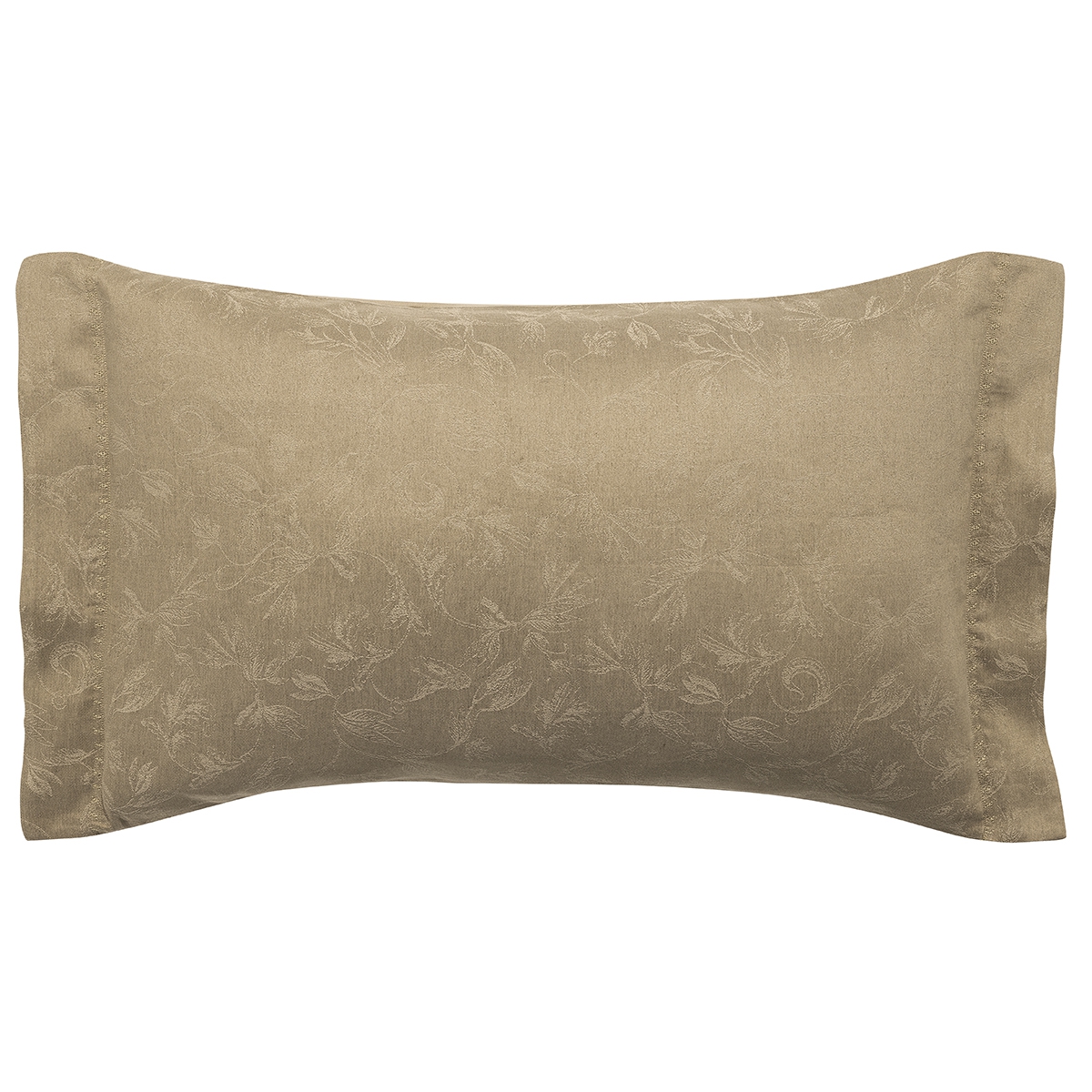 Taie décorative en Coton/Lin, ARABESQUE sepia, LE JACQUARD FRANCAIS