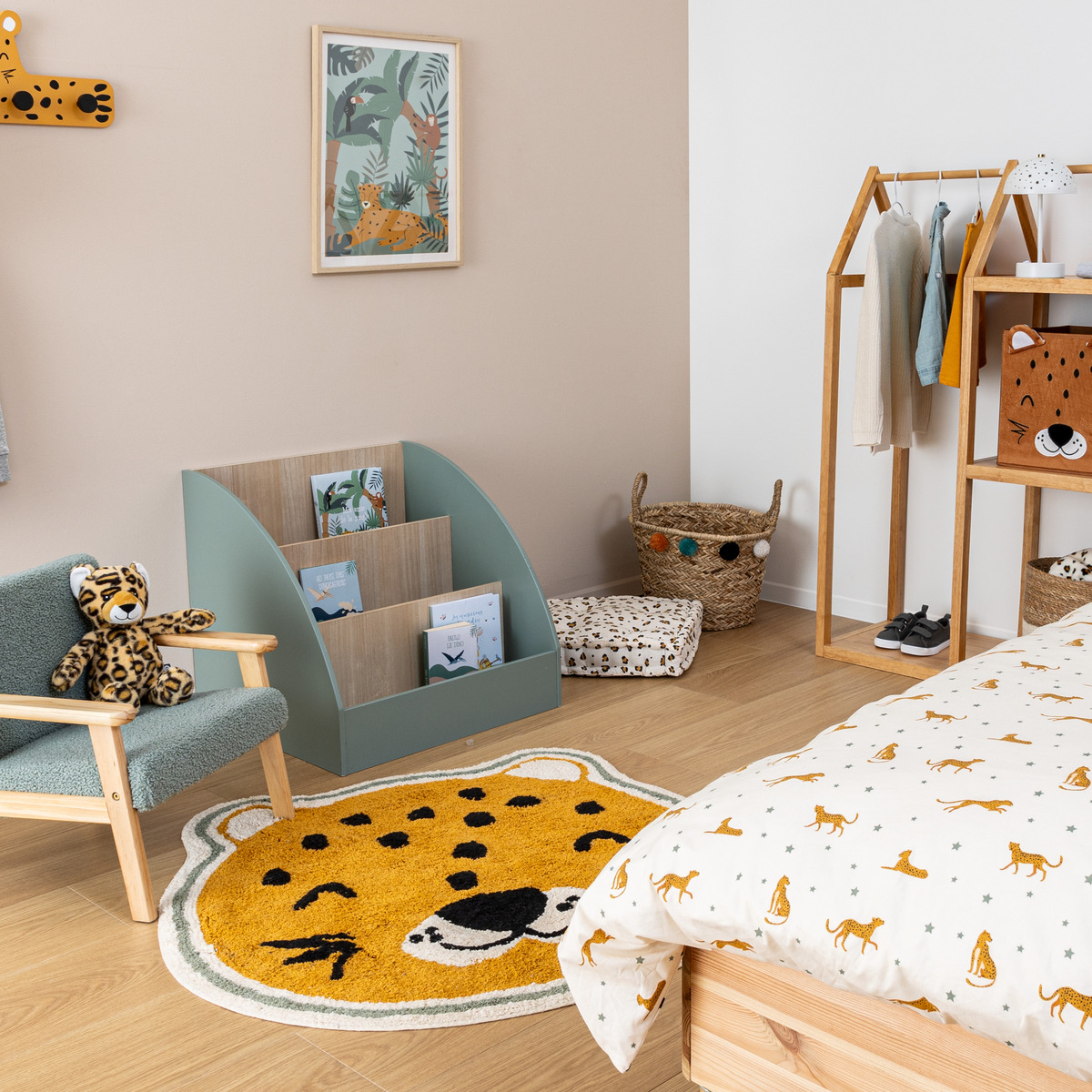 Tapis enfant léopard KORI multicolore, ATMOSPHERA FOR KIDS