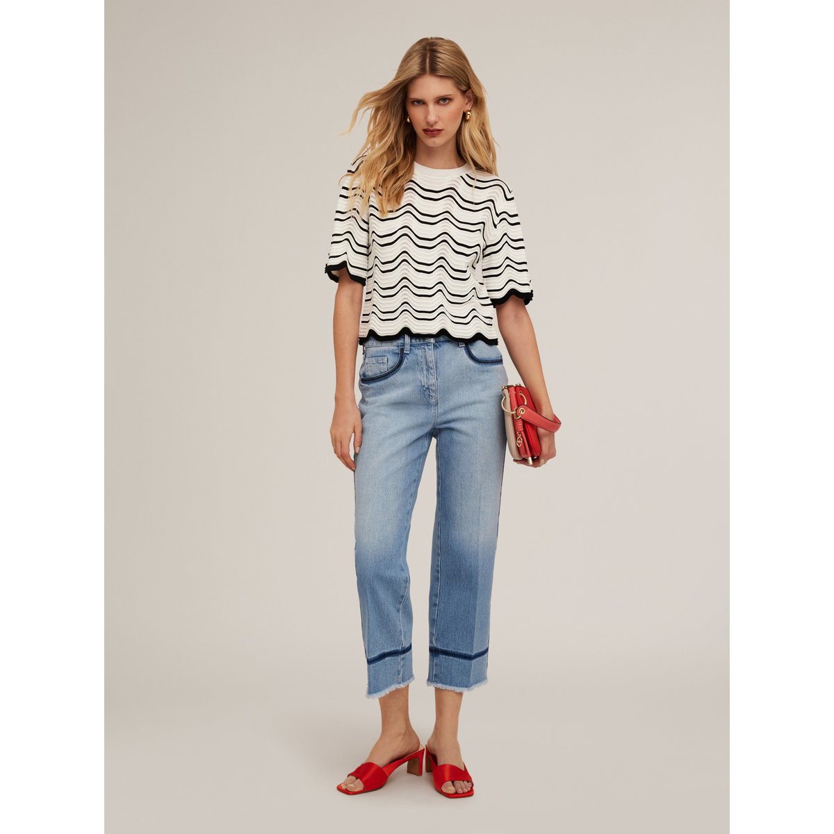 Jean raccourci bleu clair light - blue, MOTIVI