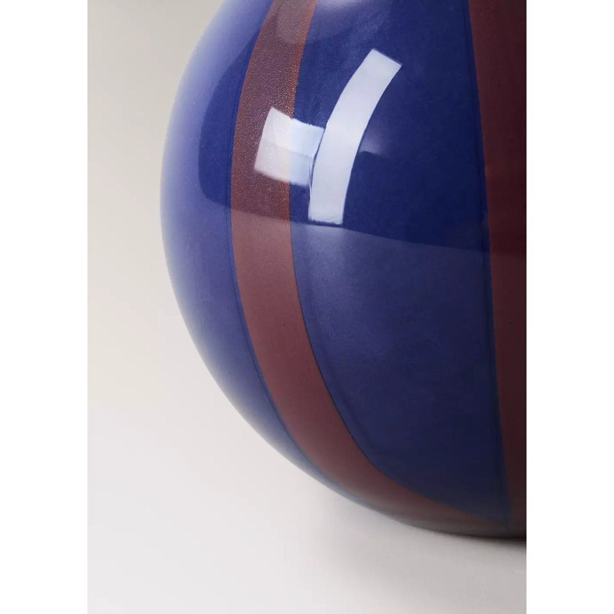Vase 100 % cristal bicolore bleu encre, MANGO HOME