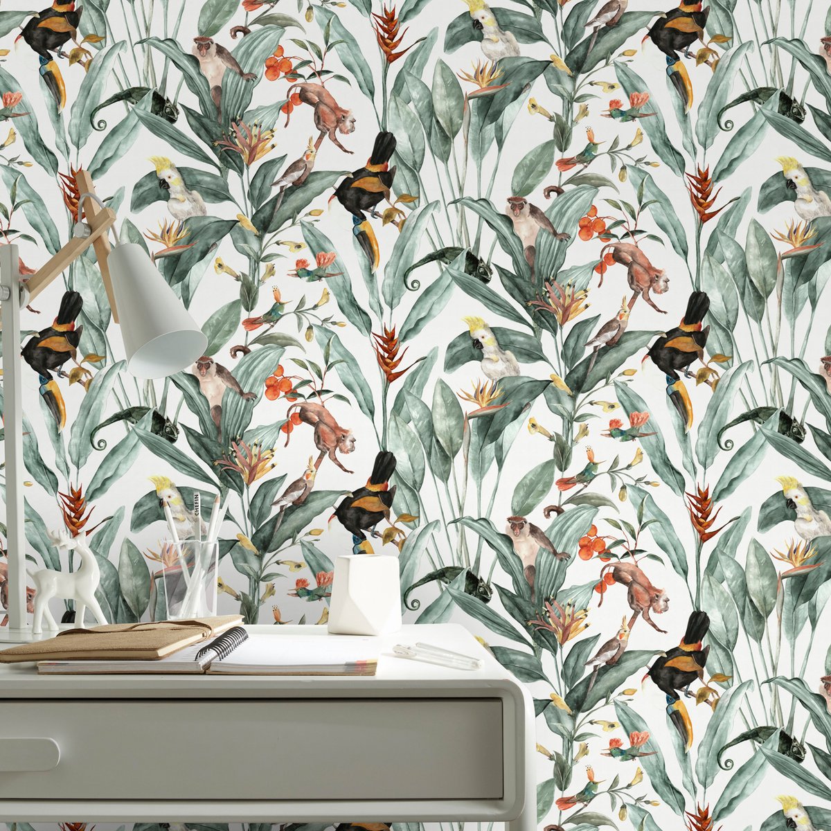Papier peint île tropicale multicolore, SUPERFRESCO EASY
