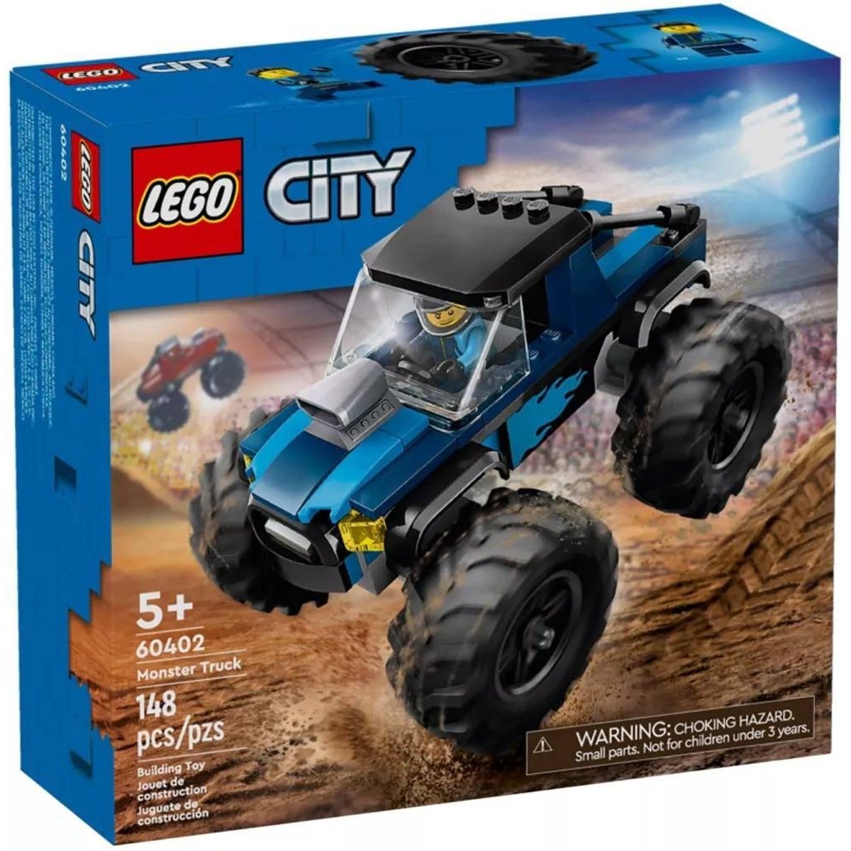 LEGO City - Le Monster Truck bleu - 60402 bleu, LEGO