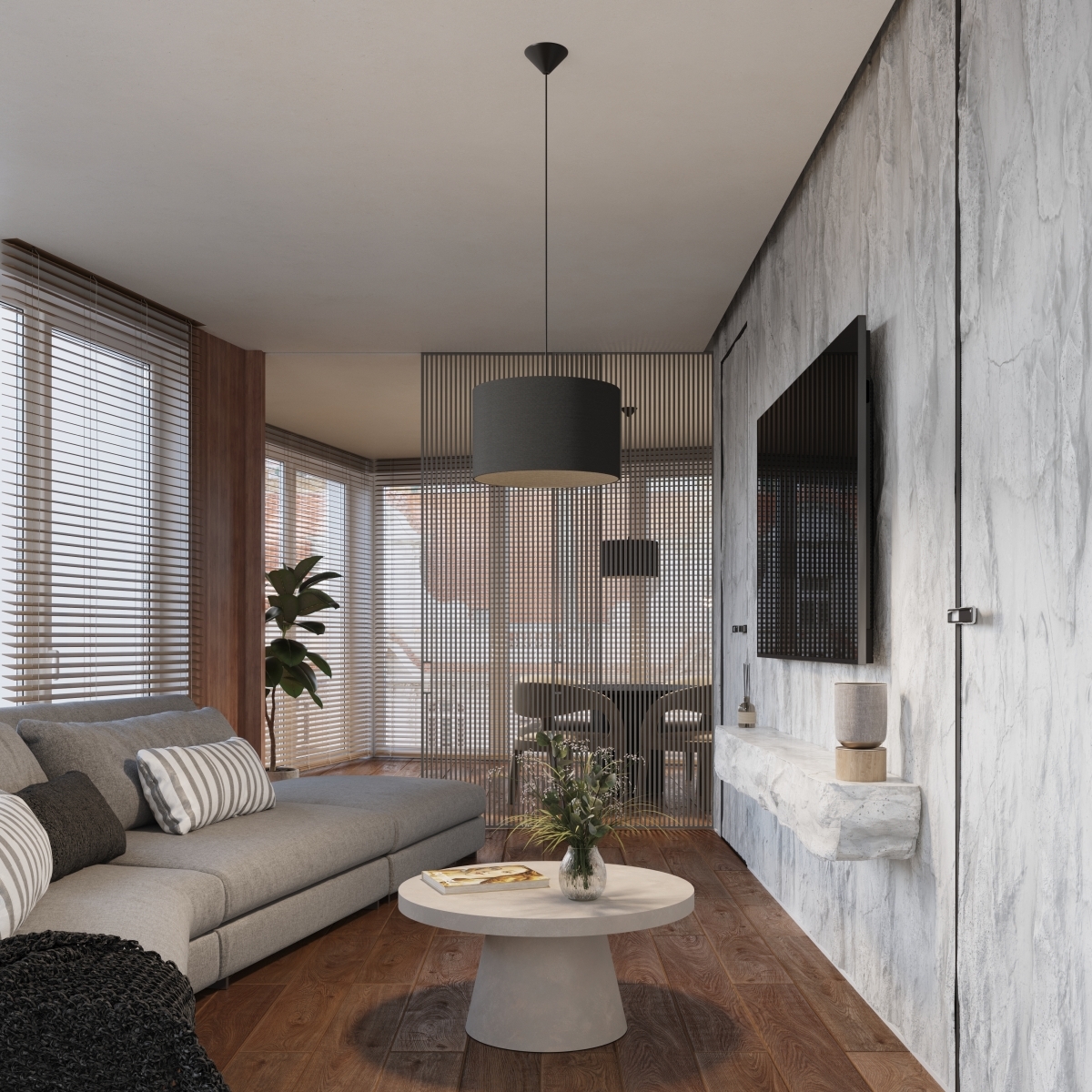 Suspension Tissu Noir E27 1 Nova 30 noir, EDEN