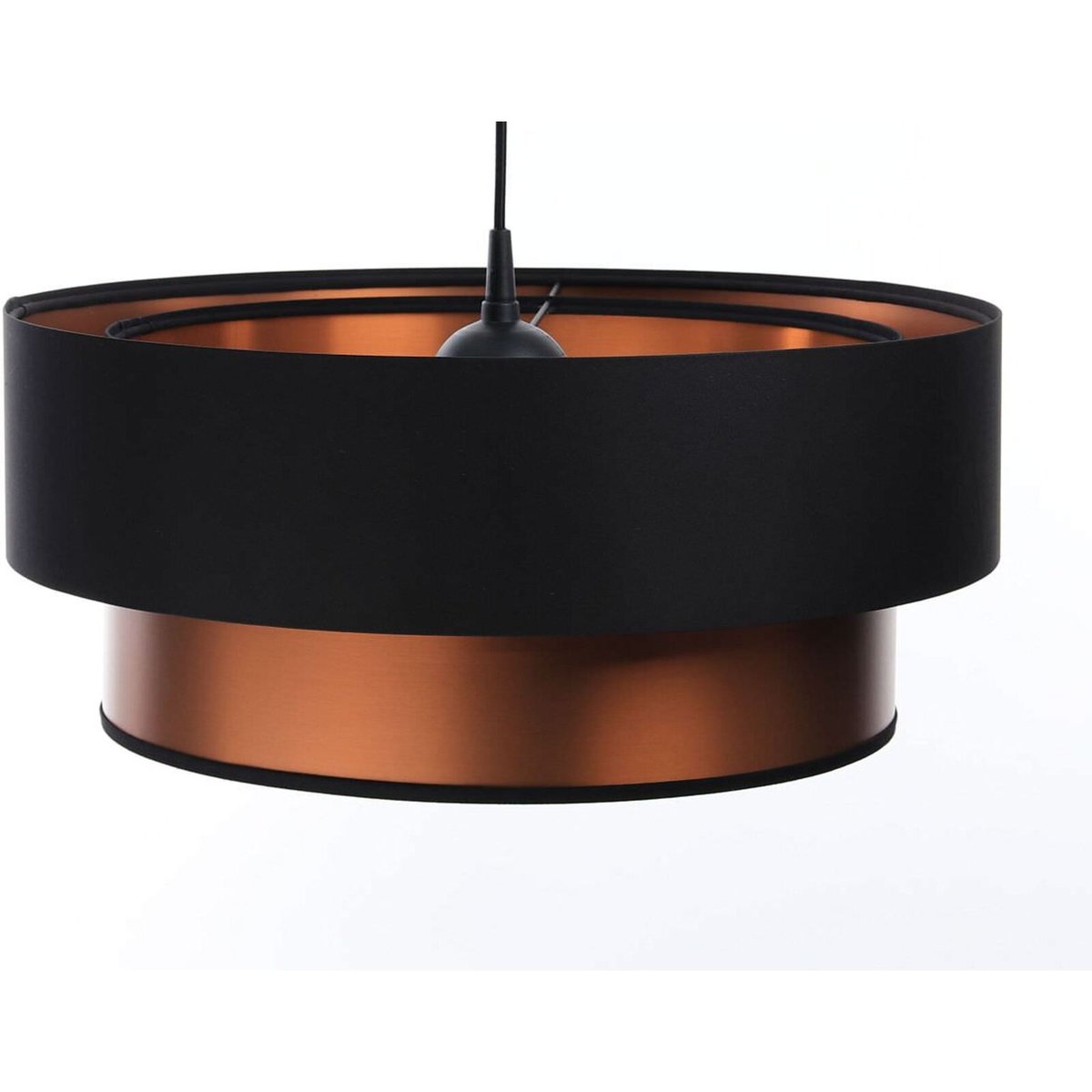 Suspension en tissu, DUO ÉLÉGANT satin noir intérieur cuivré satiné, BPS KONCEPT