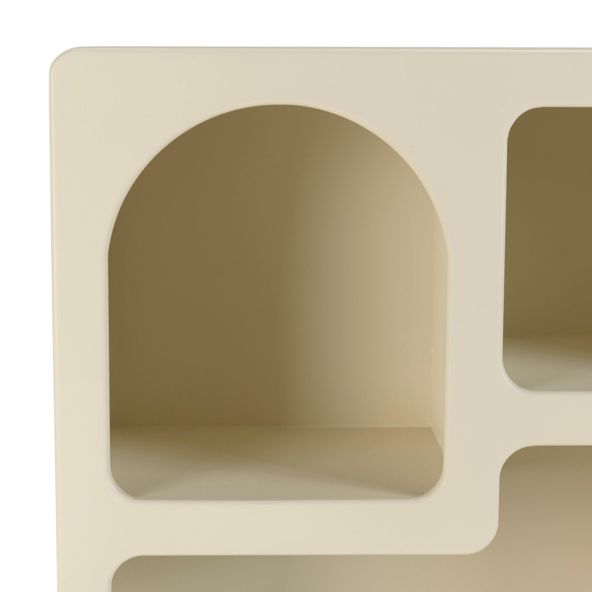 Etagère 5 niches 60x24cm en bois peint couleur beige NELIA beige, PIER IMPORT