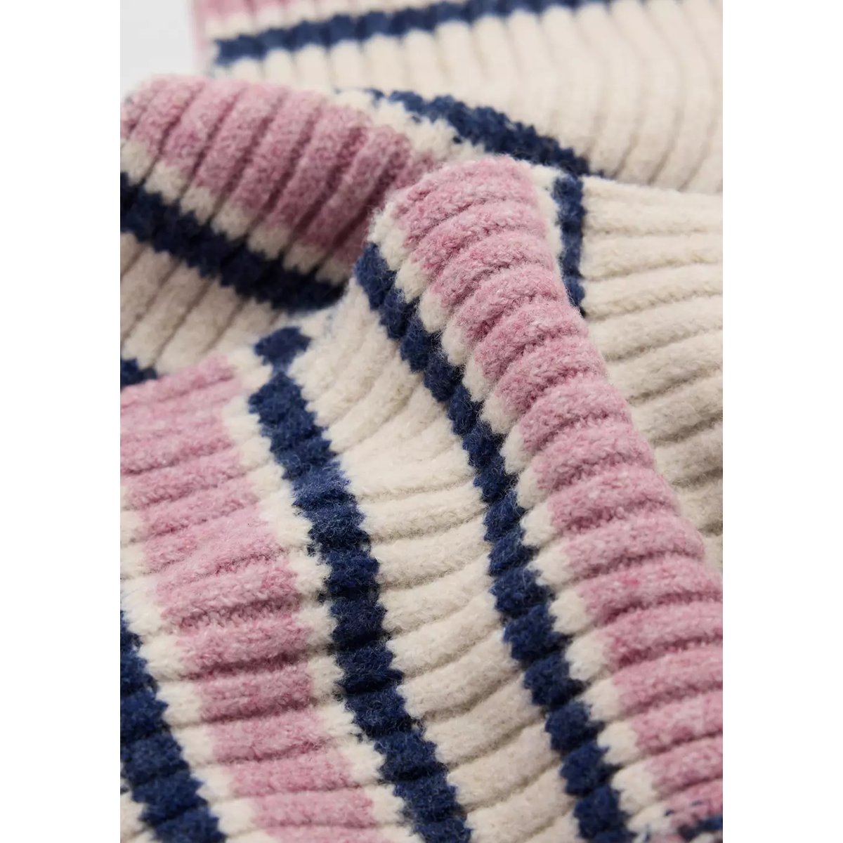Écharpe maille rayée rose pâle, MANGO BABY