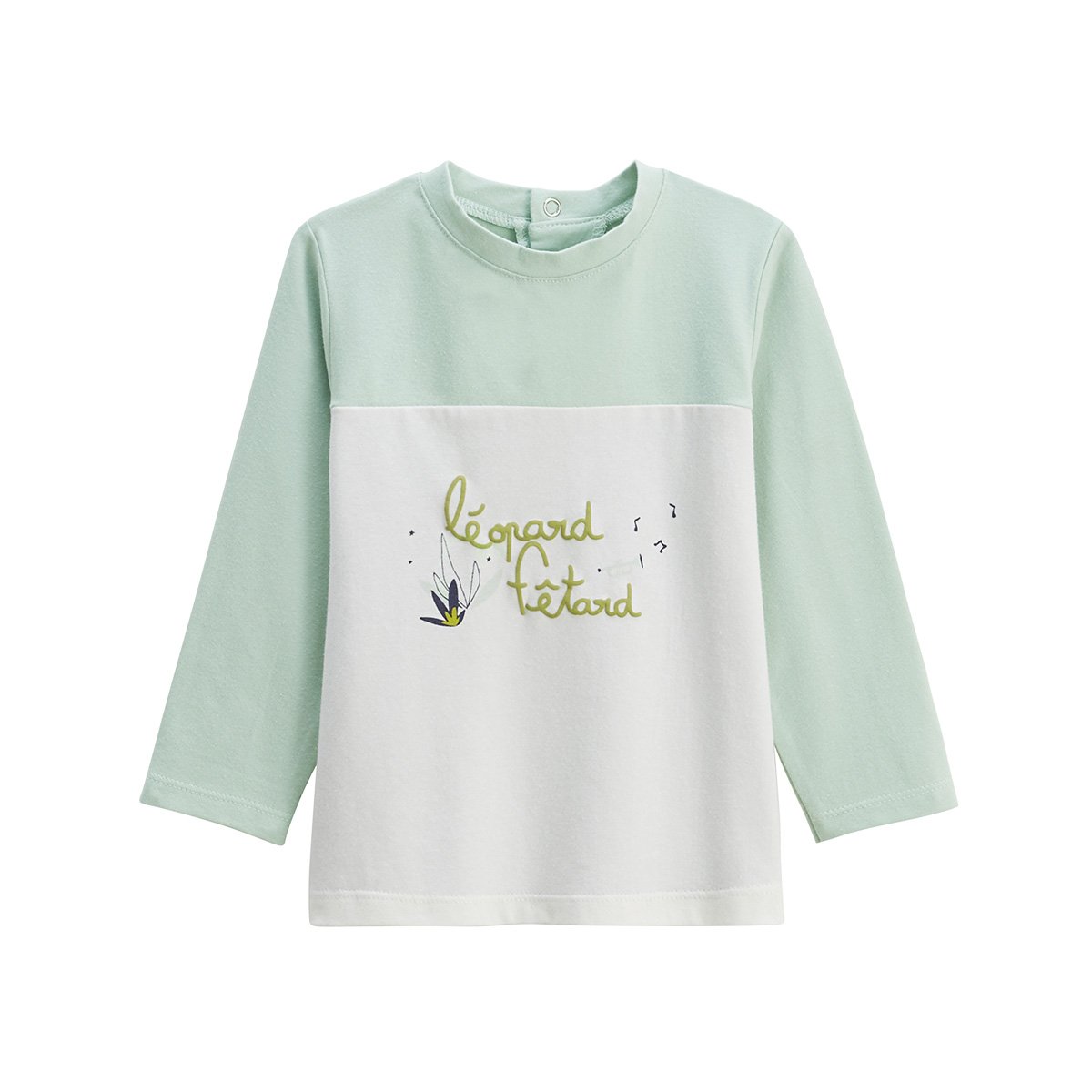 Lot de 2 t-shirts enfant manches longues Oscar bleu, PETIT BEGUIN