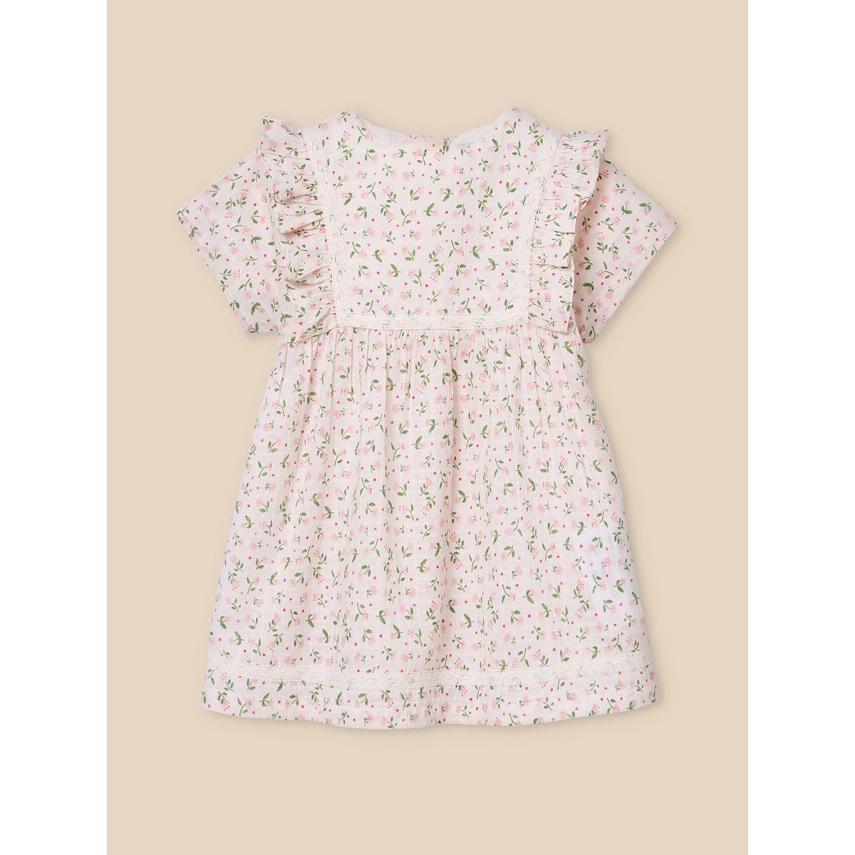 Robe fleurie imprimé camelia, CYRILLUS
