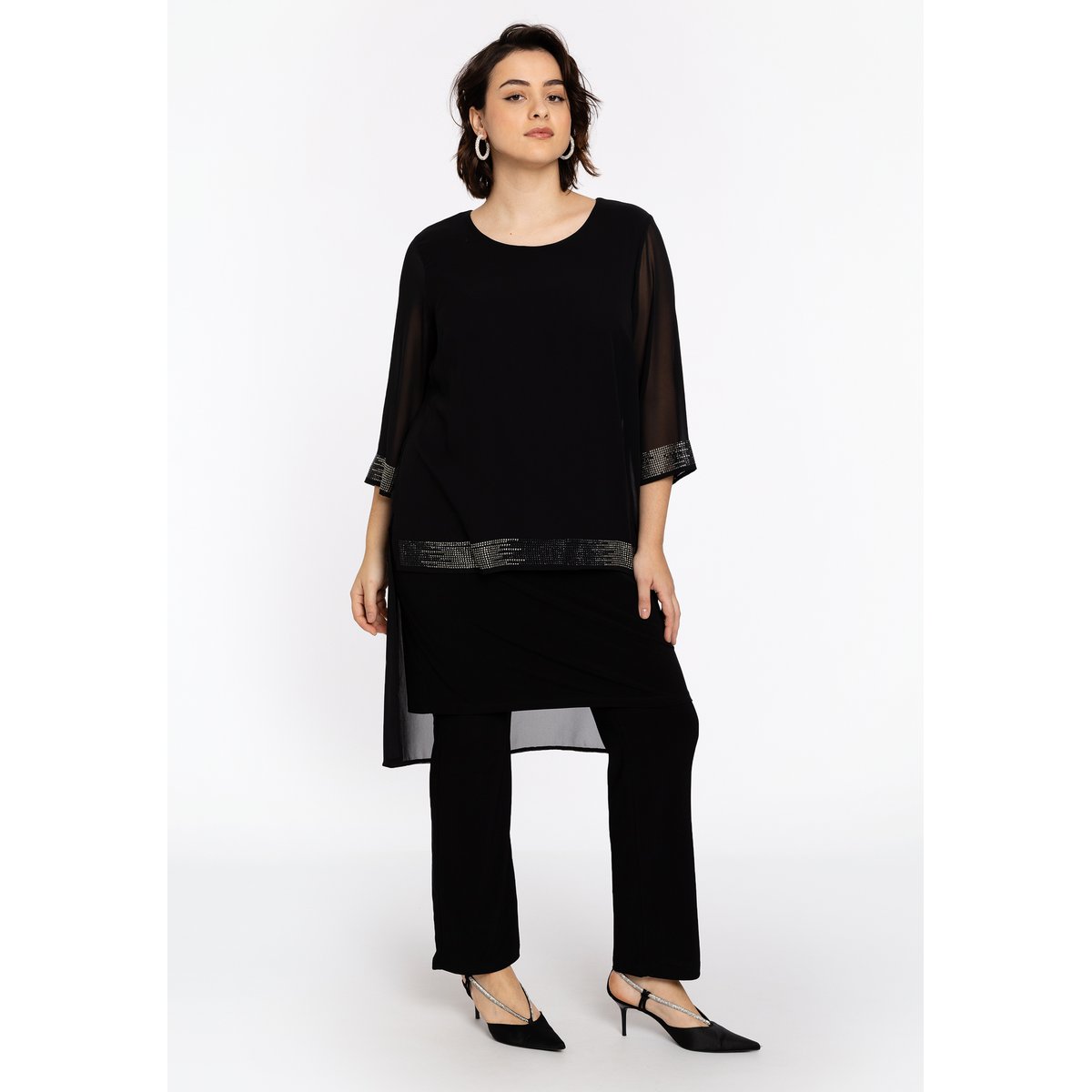 Robe avec manches longues noir, YOEK