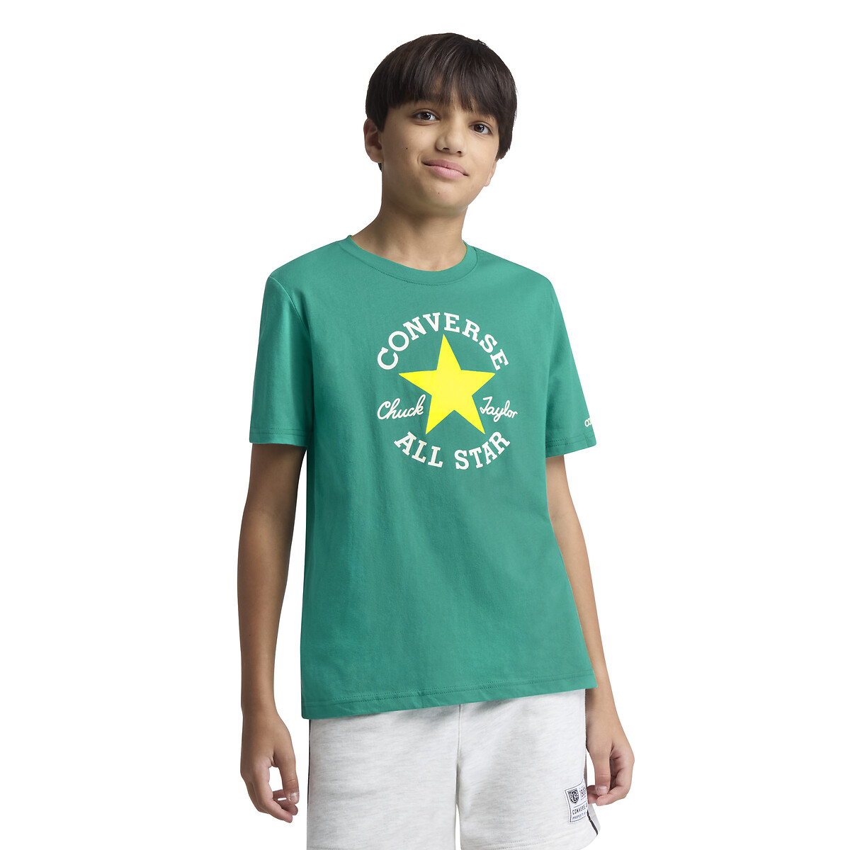 Camiseta manga corta, logotipo pecho verde, CONVERSE