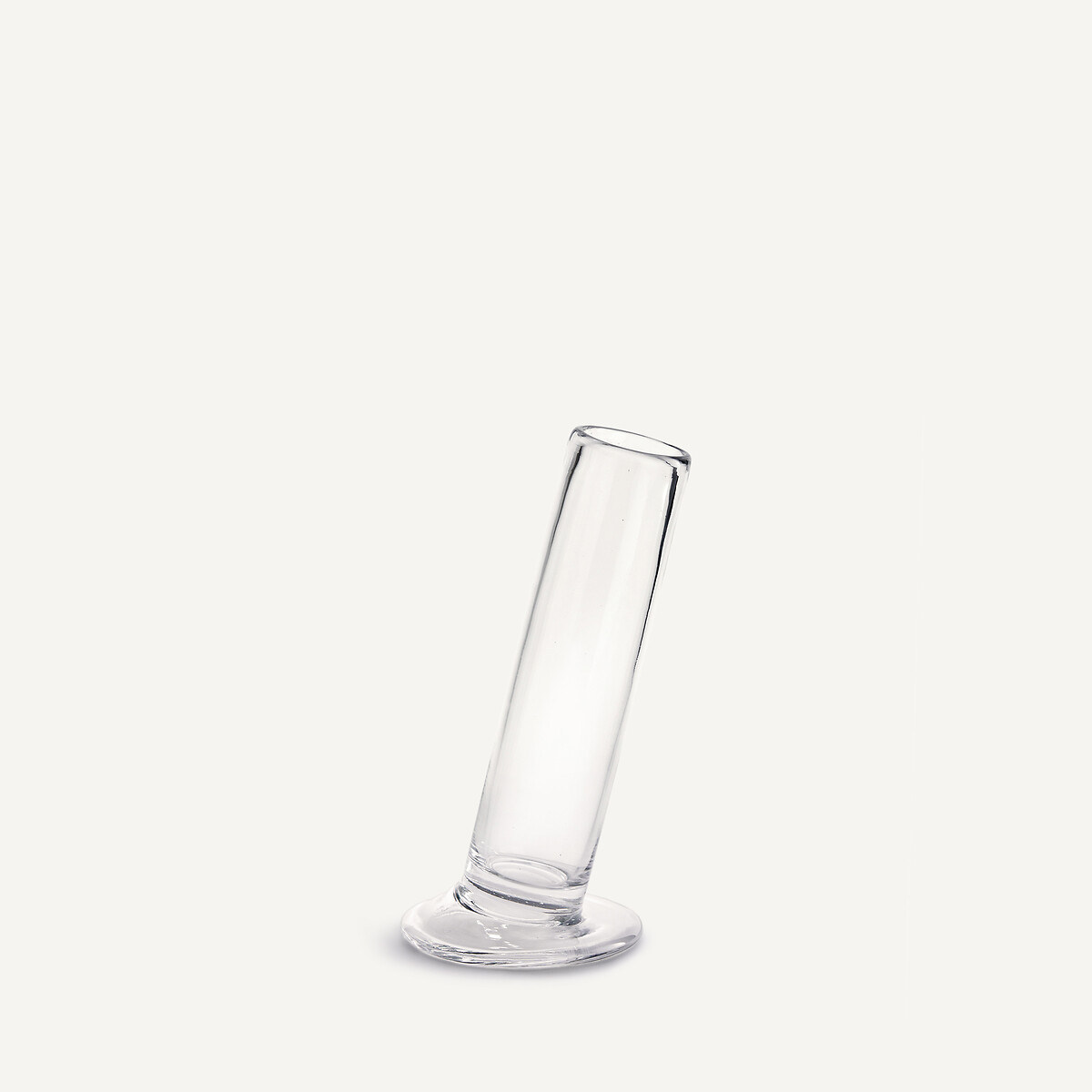 Vase cylindrique incliné en verre H24 cm, Stille transparent, AM.PM
