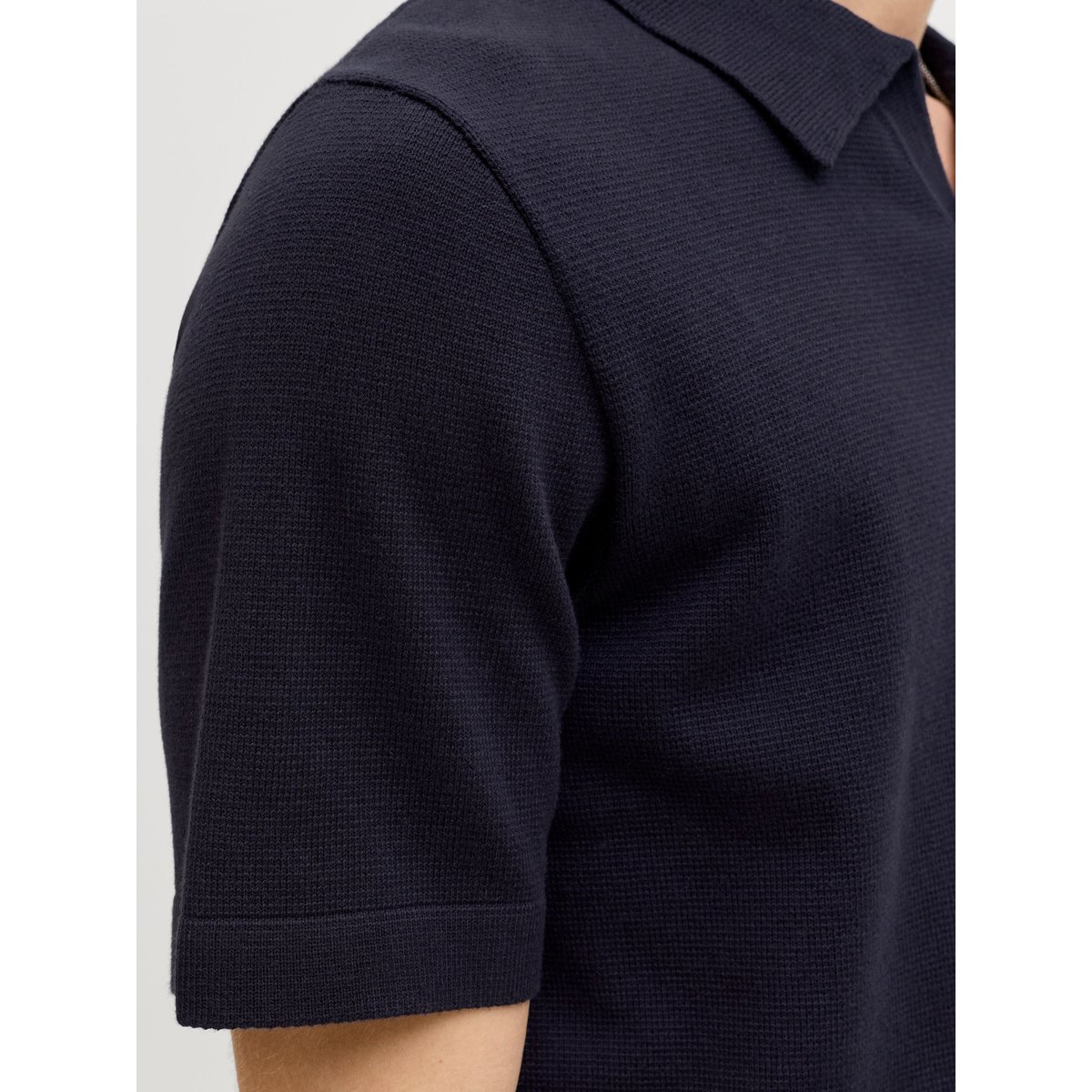 Polo Tricoté bleue - night sky 1, JACK & JONES