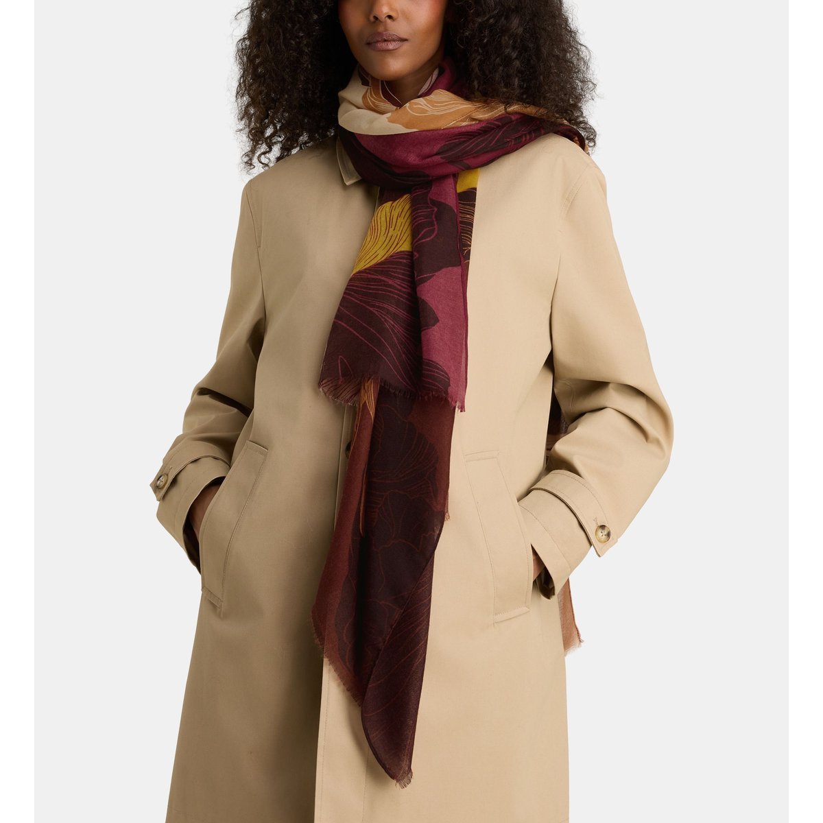 Etole liliana à motif floral marron, GALERIES LAFAYETTE