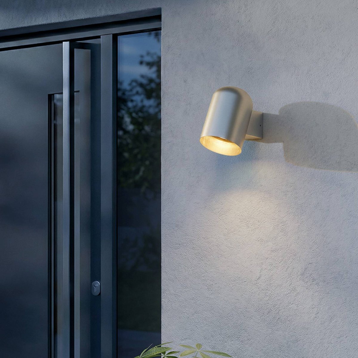 Applique extérieure en aluminium moderne aluminium, LINDBY