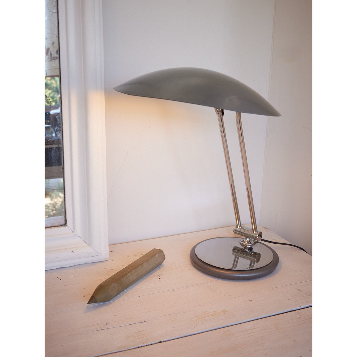 Lampe de bureau vintage Julia N°993 - Bon état gris, DEBONGOUT