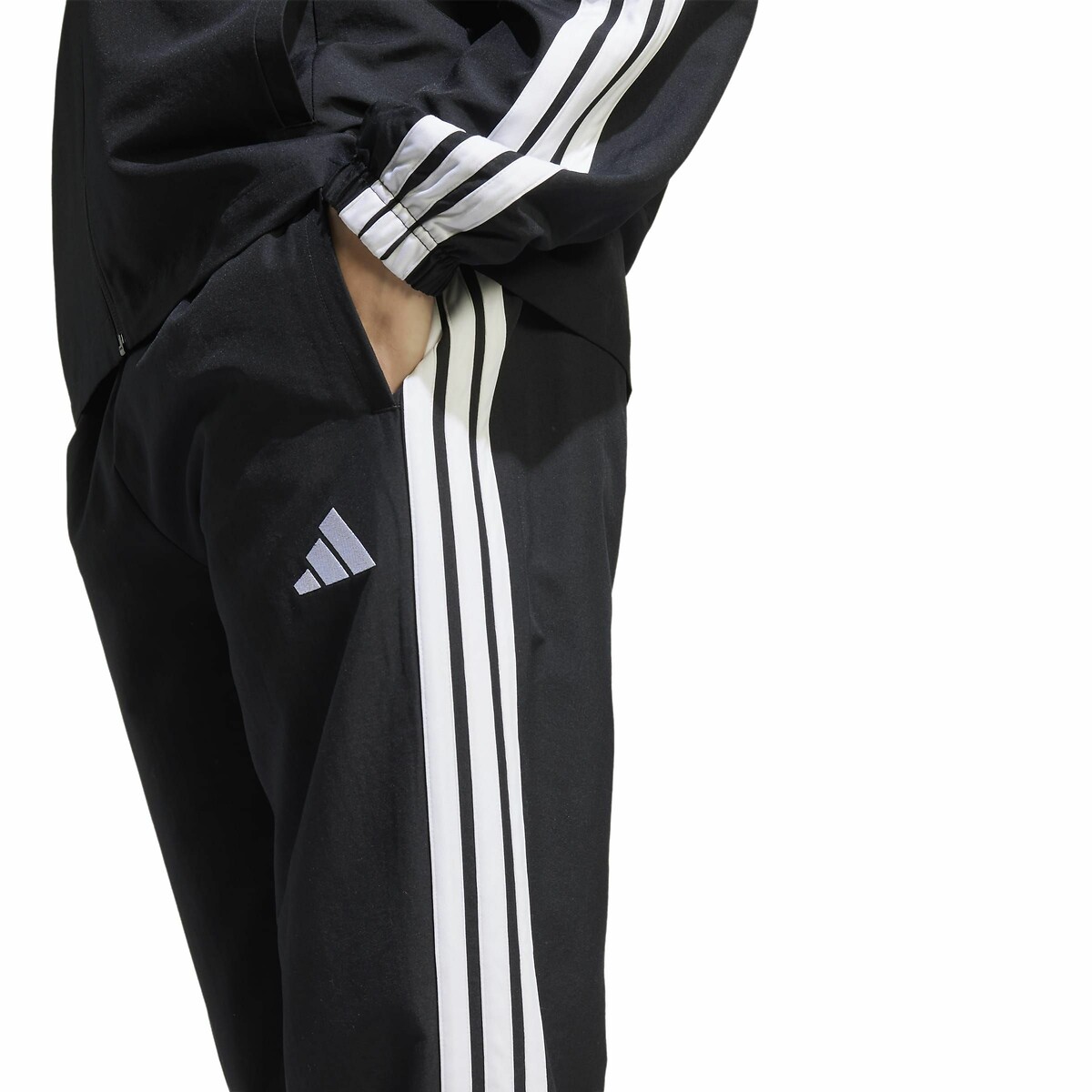 Survêtement en toile 3 bandes Sportswear Basic noir, ADIDAS SPORTSWEAR