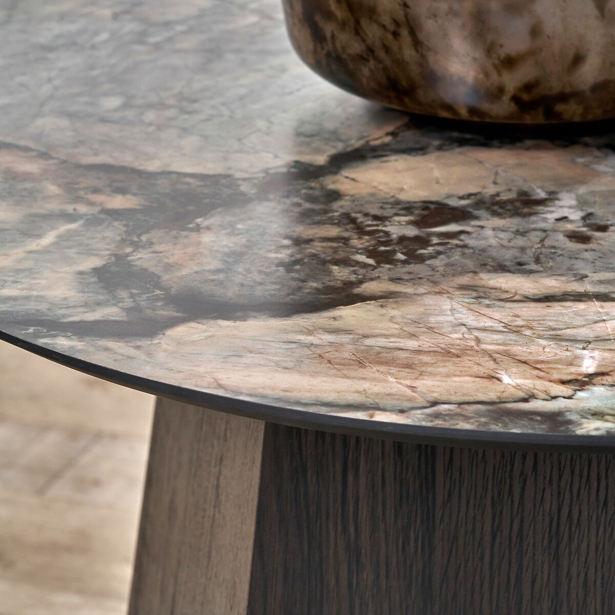 Maelis Faux Marble & Wood Coffee Table green marble, SO'HOME