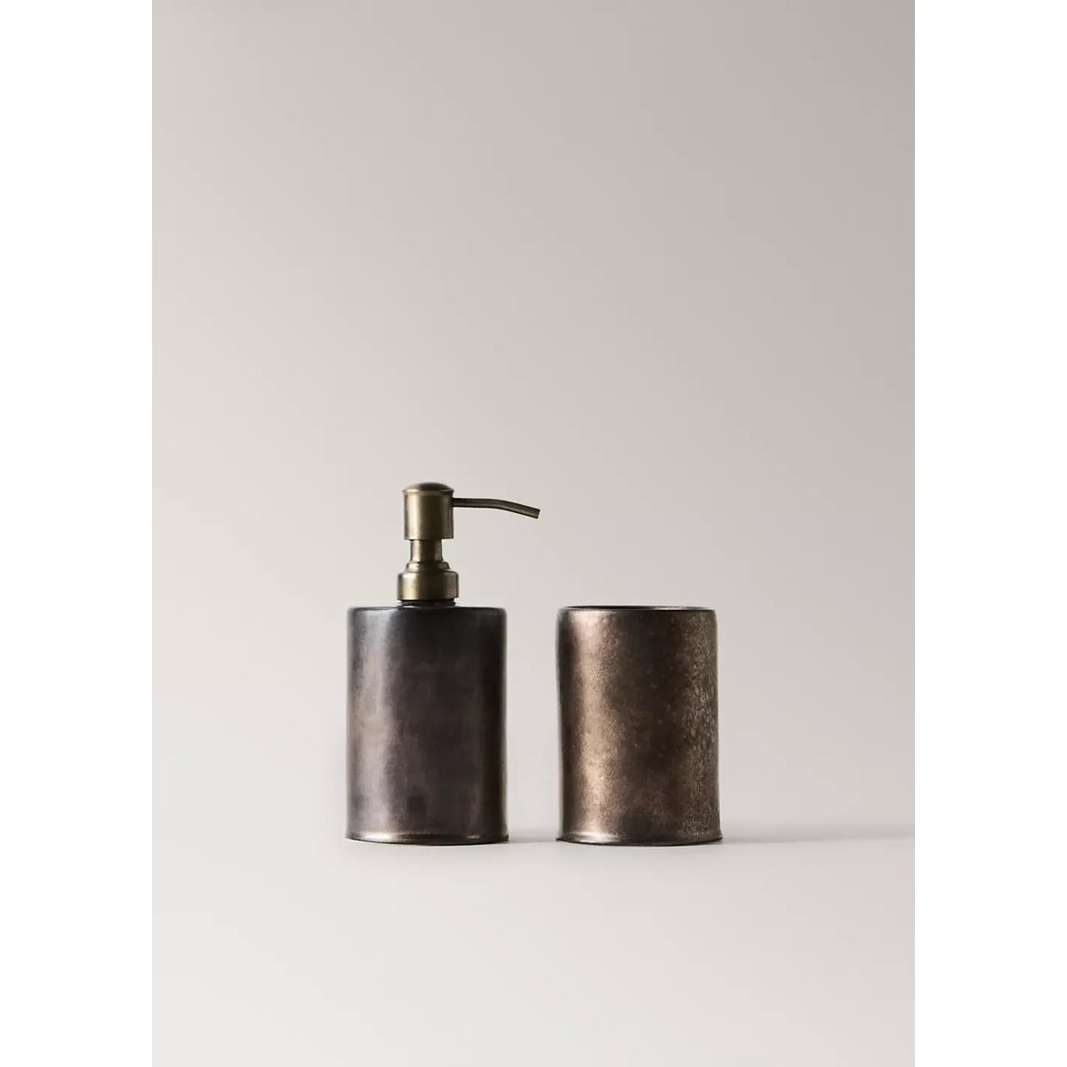 Distributeur de savon en céramique marron, MANGO HOME