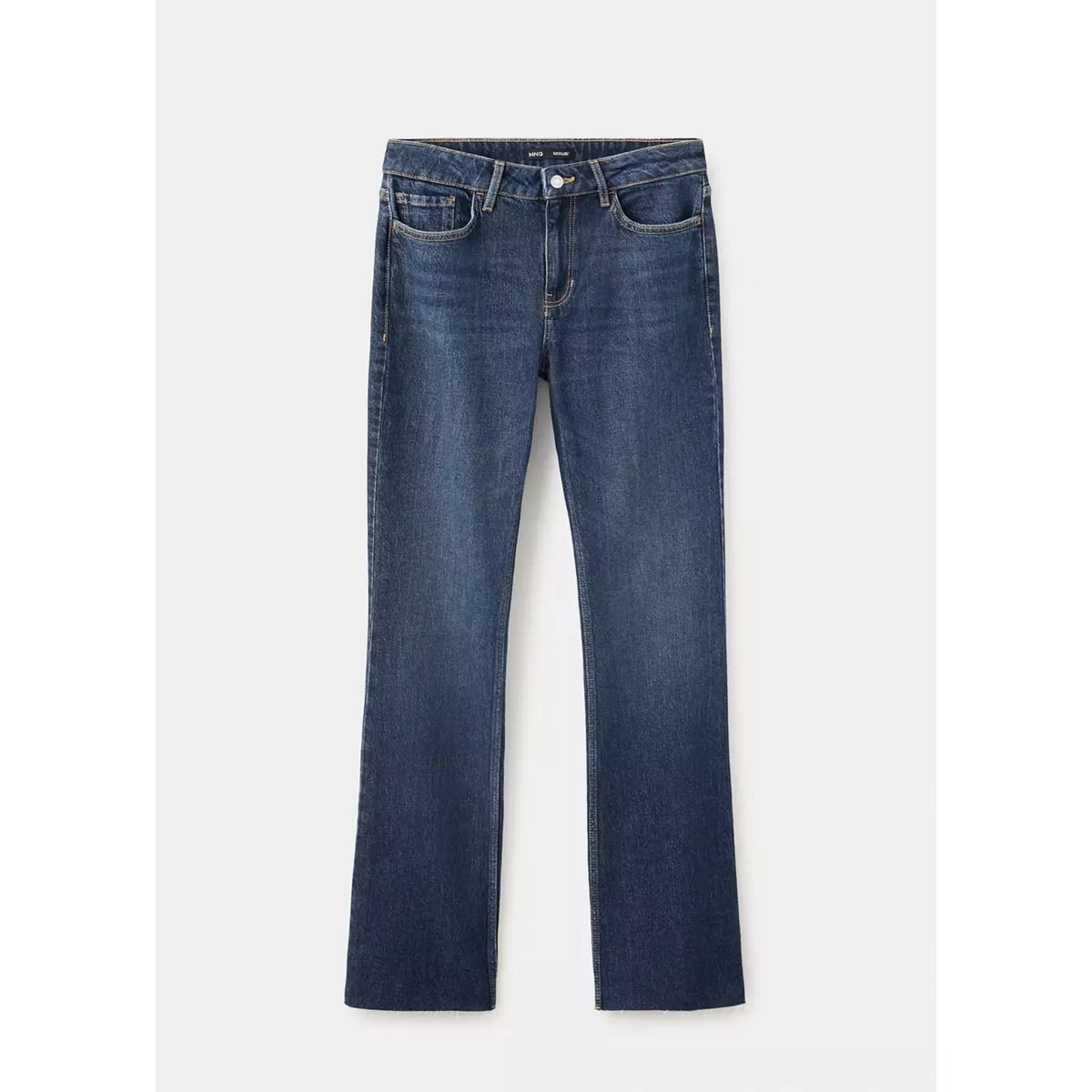 Jean flare taille haute bleu foncé, MANGO