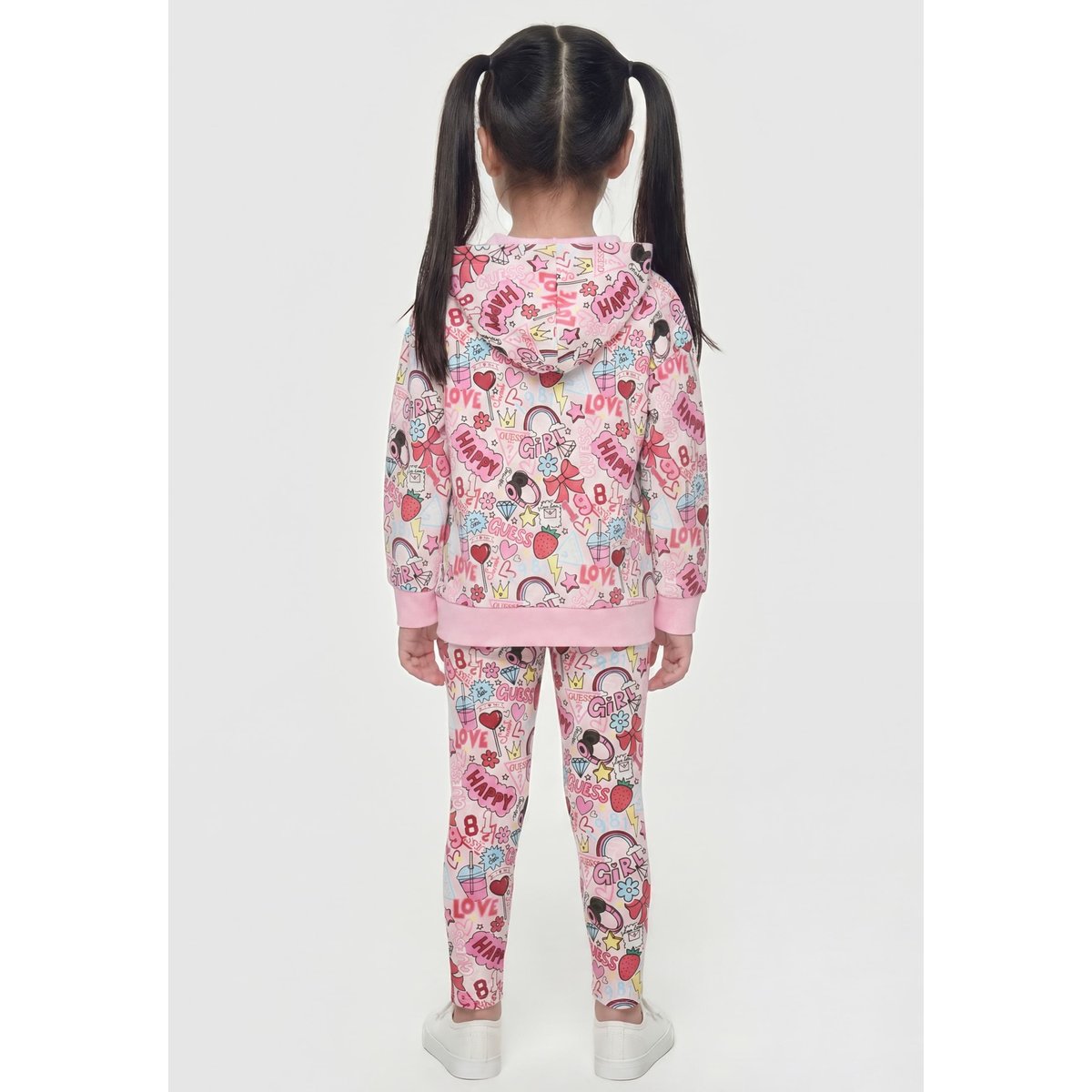 Robe À Capuche Imprimée rose multi, GUESS KIDS